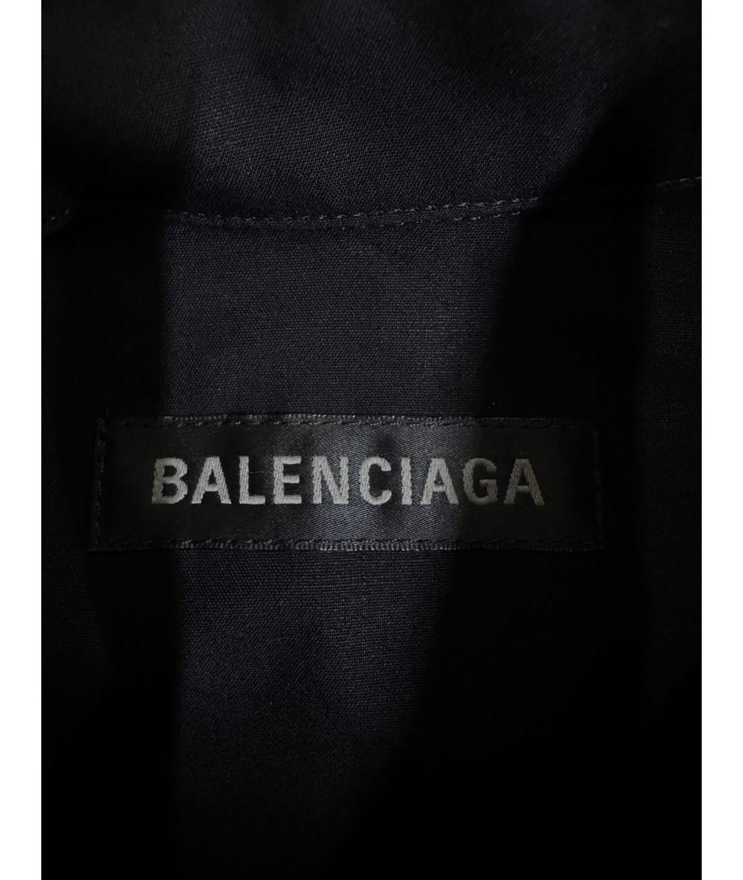 BALENCIAGA Черная хлопковая рубашка, фото 6