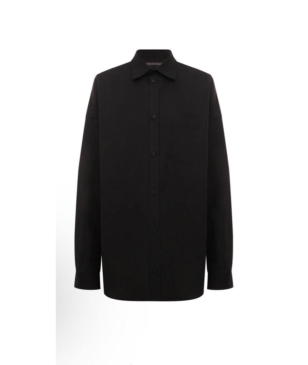 BALENCIAGA Черная хлопковая рубашка, фото 1
