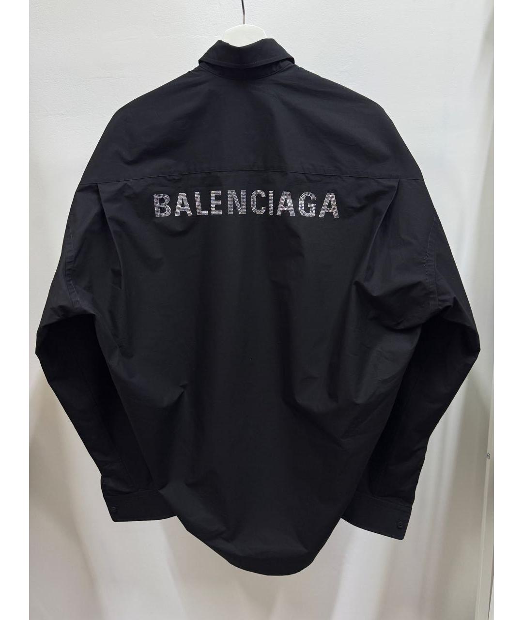BALENCIAGA Черная хлопковая рубашка, фото 5