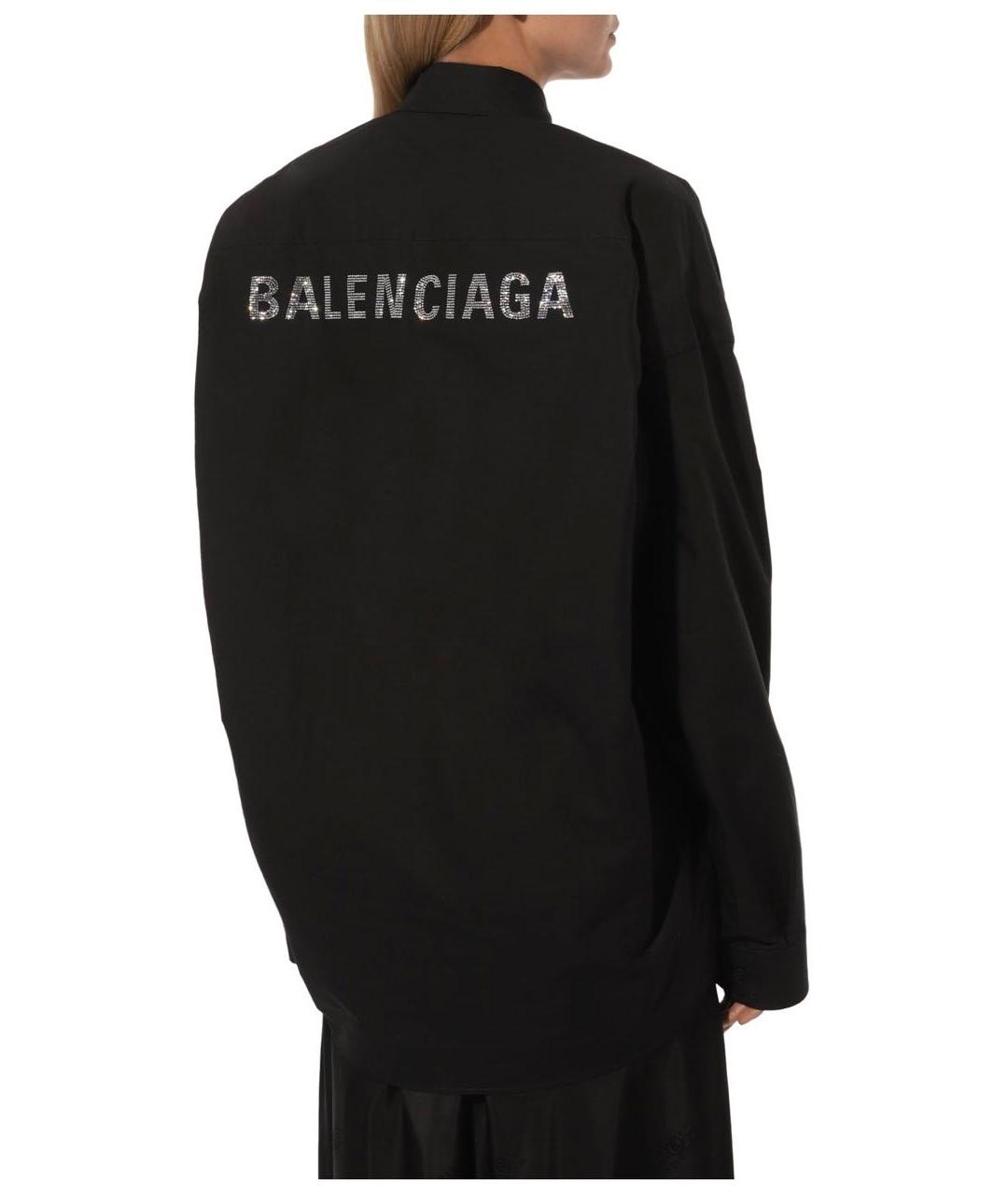 BALENCIAGA Черная хлопковая рубашка, фото 3