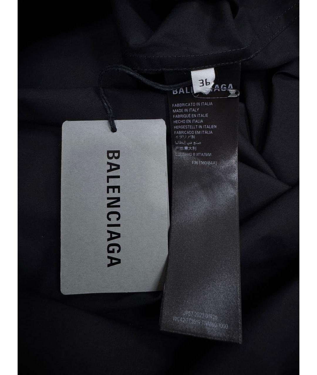 BALENCIAGA Черная хлопковая рубашка, фото 7