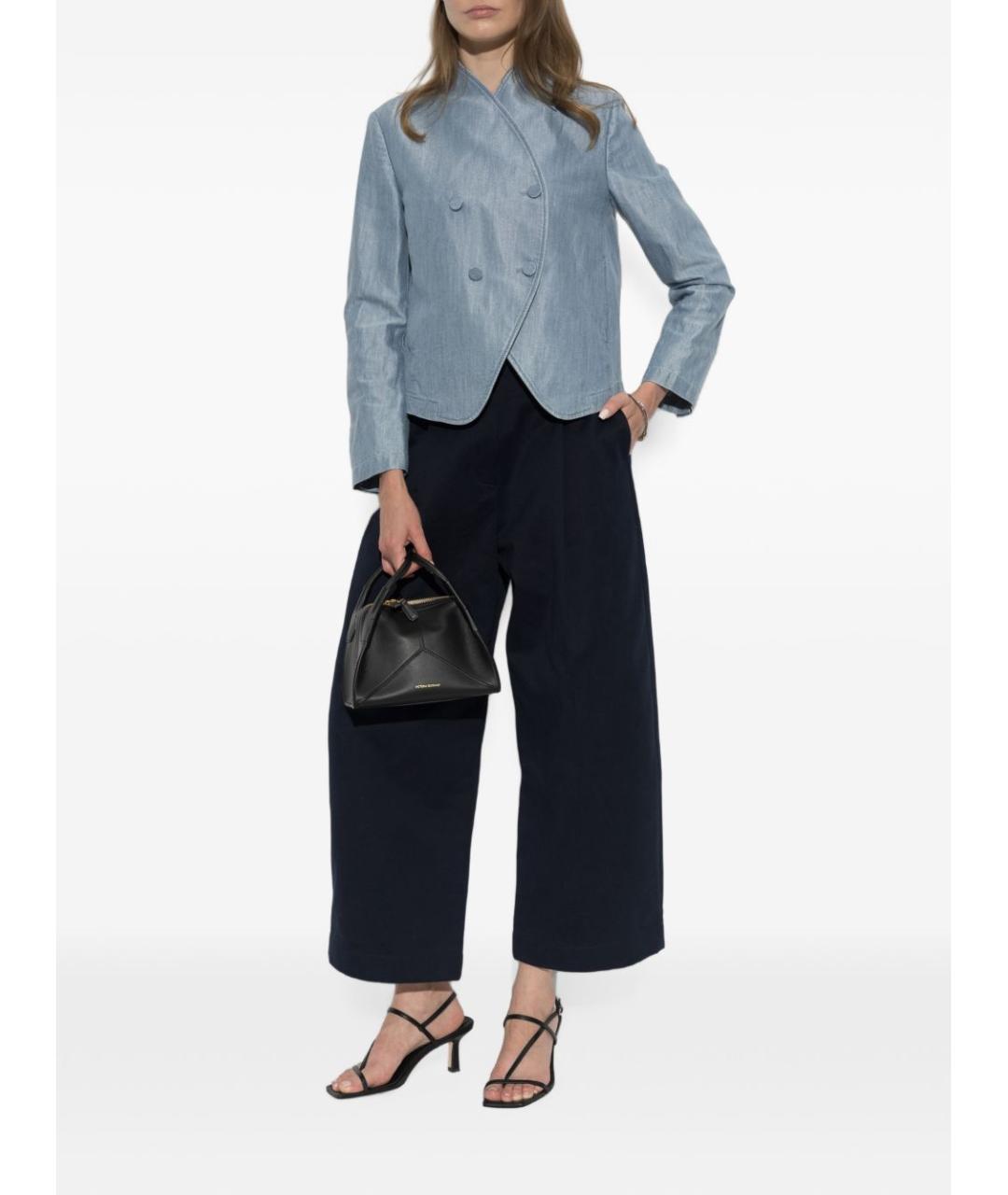 EMPORIO ARMANI Голубая хлопковая куртка, фото 2