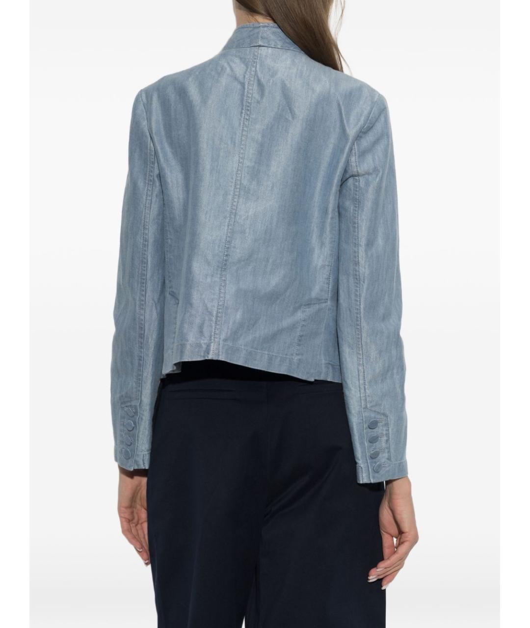 EMPORIO ARMANI Голубая хлопковая куртка, фото 3