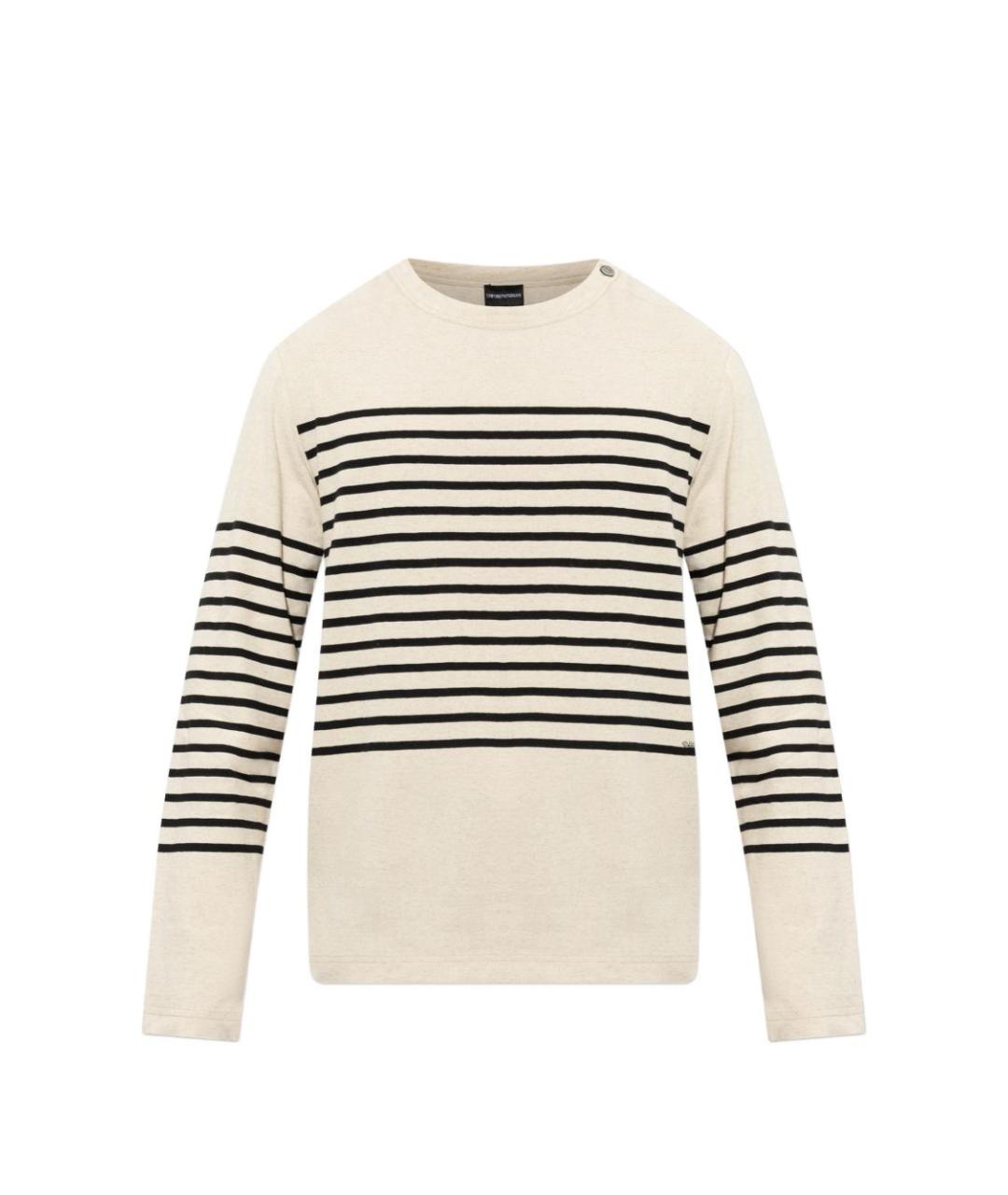 EMPORIO ARMANI Белый хлопковый джемпер / свитер, фото 1