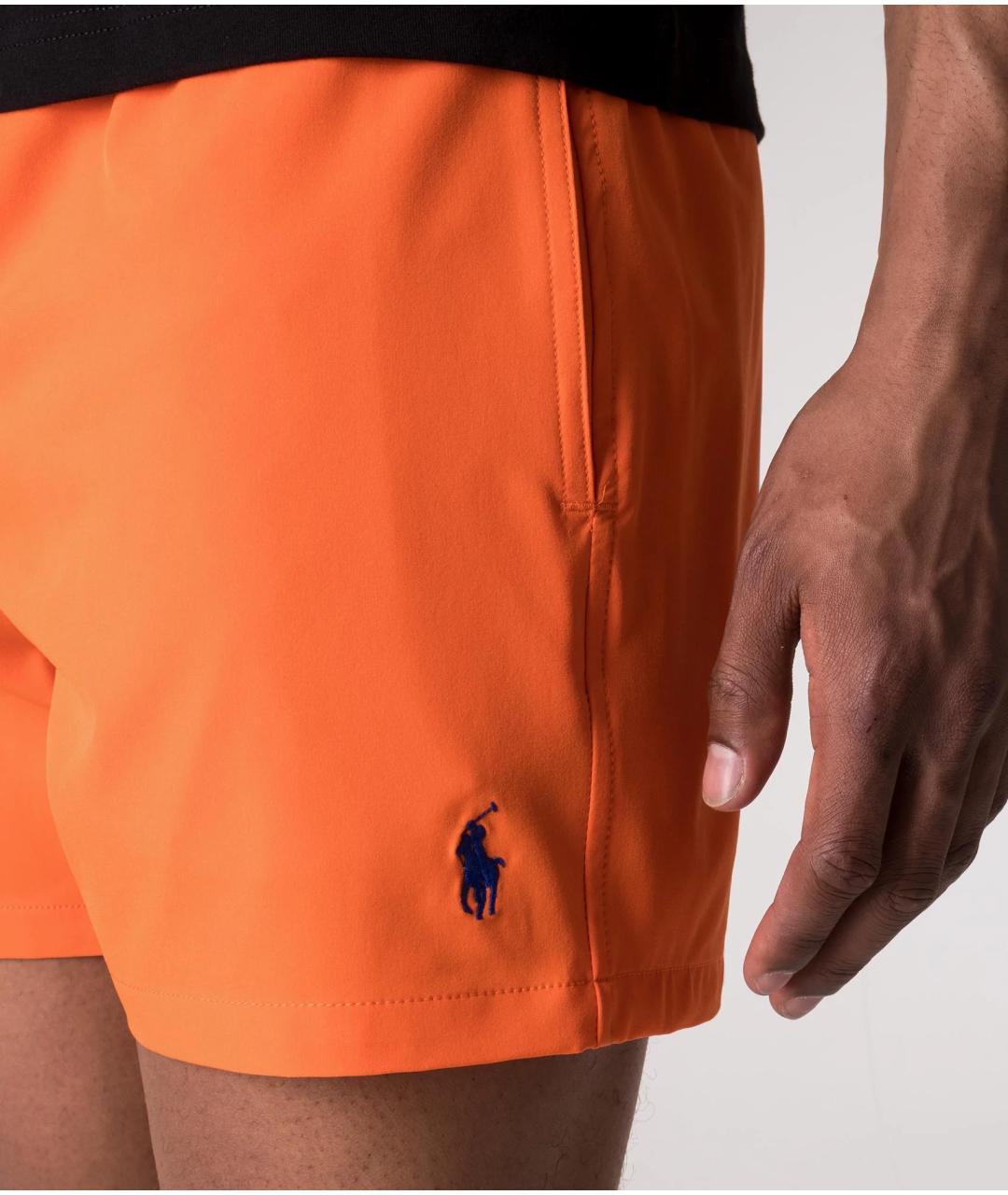 POLO RALPH LAUREN Оранжевые нейлоновые шорты, фото 5