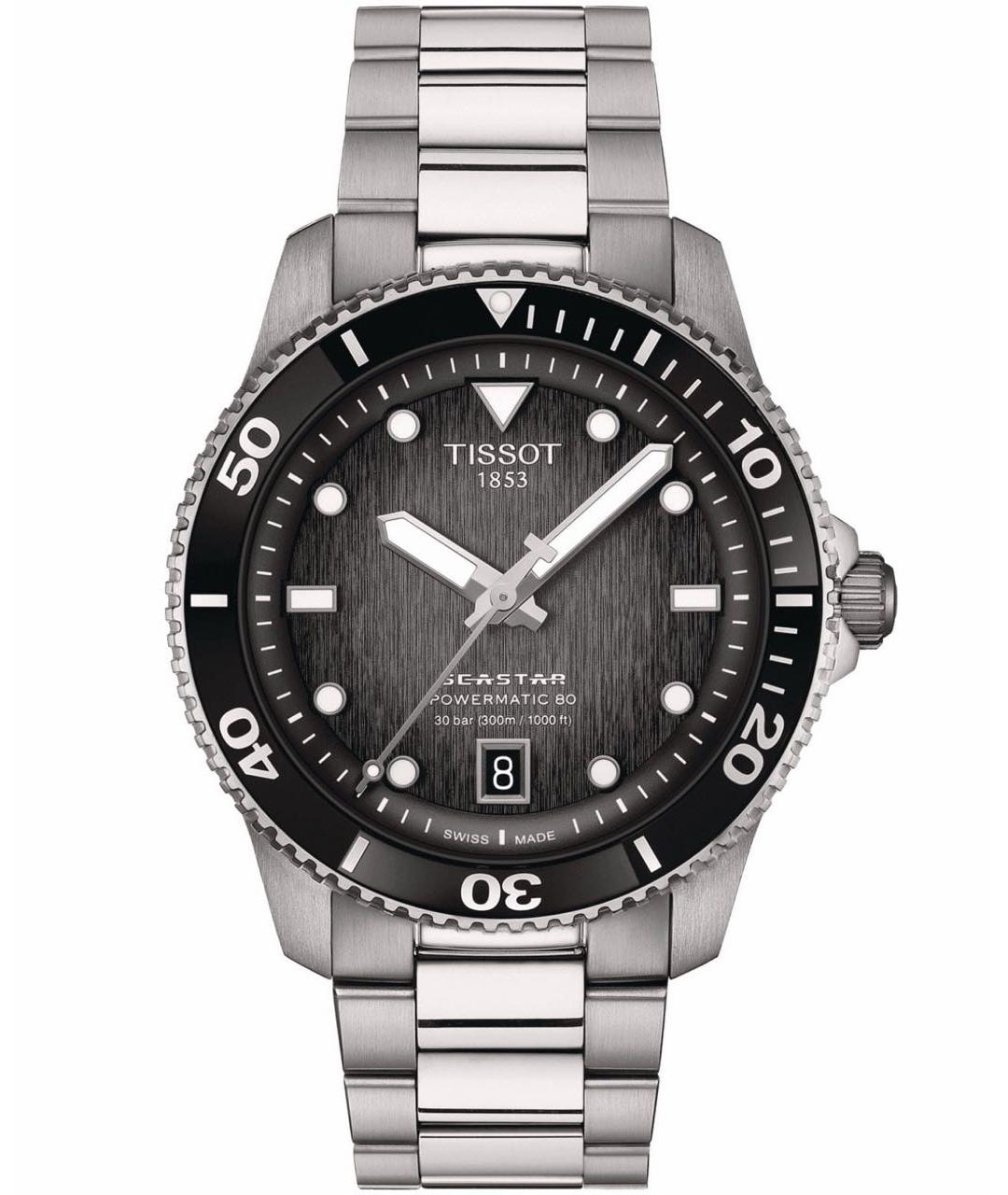 TISSOT Черные стальные часы, фото 1