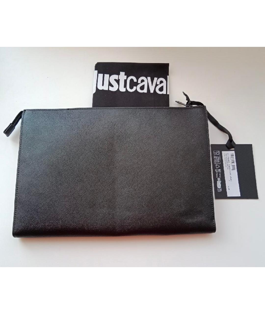JUST CAVALLI Черная папка для документов из искусственной кожи, фото 7