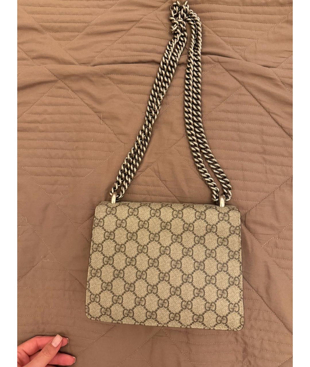 GUCCI Бежевая канва сумка через плечо, фото 3