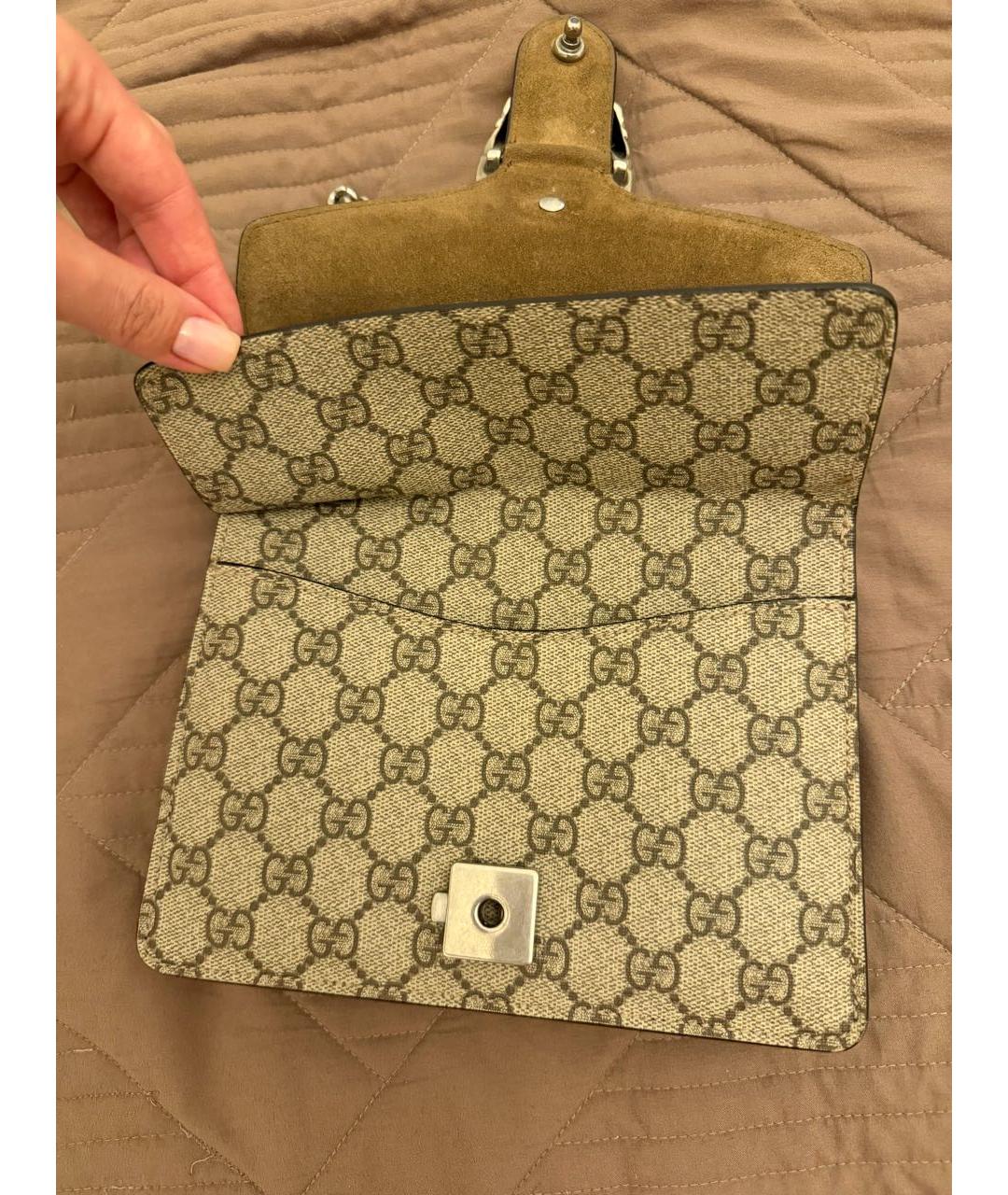 GUCCI Бежевая канва сумка через плечо, фото 2