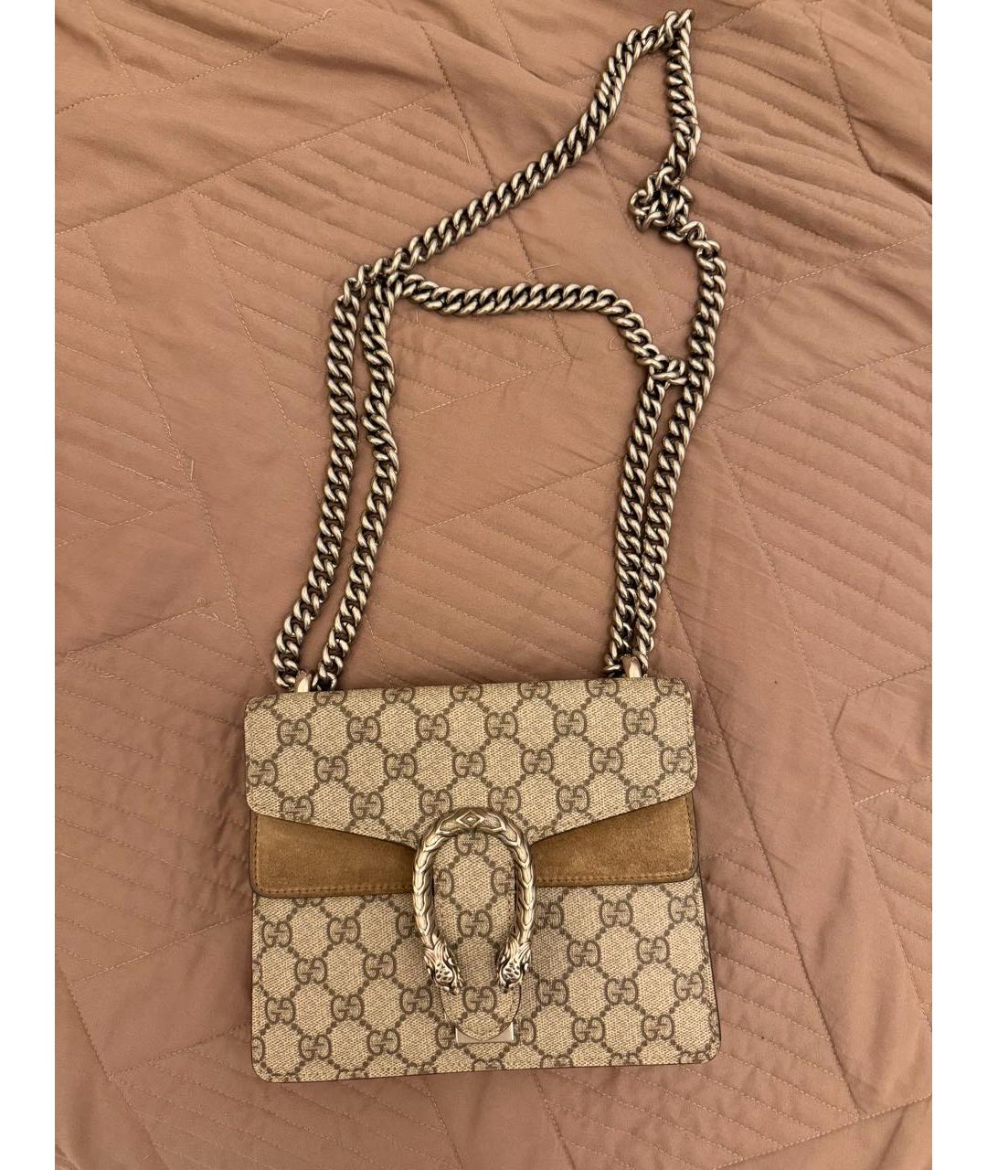 GUCCI Бежевая канва сумка через плечо, фото 9
