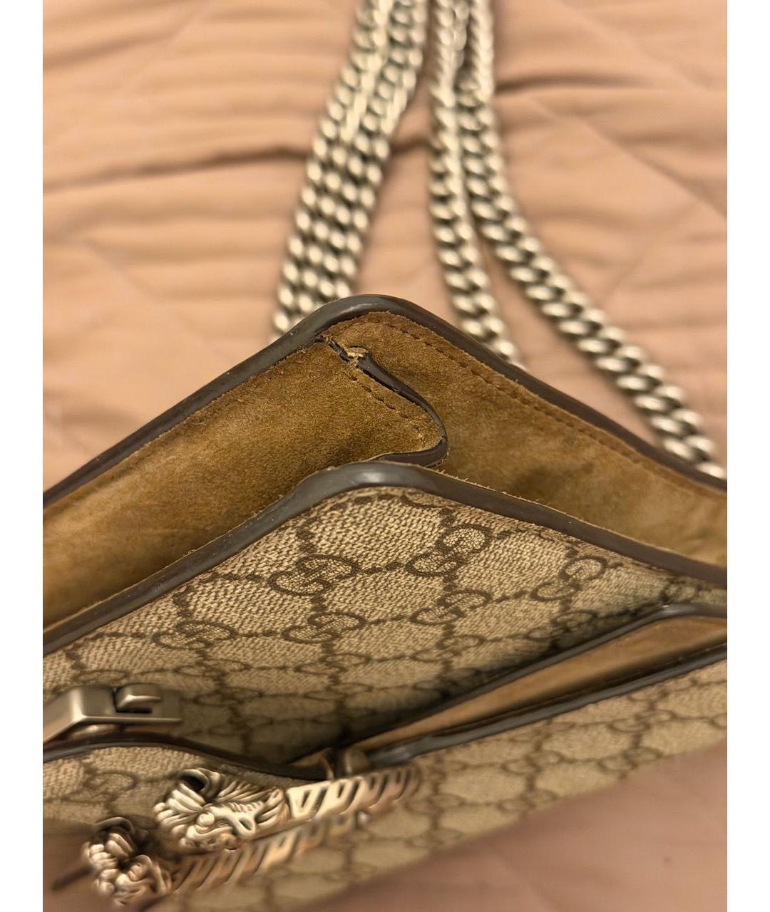 GUCCI Бежевая канва сумка через плечо, фото 5