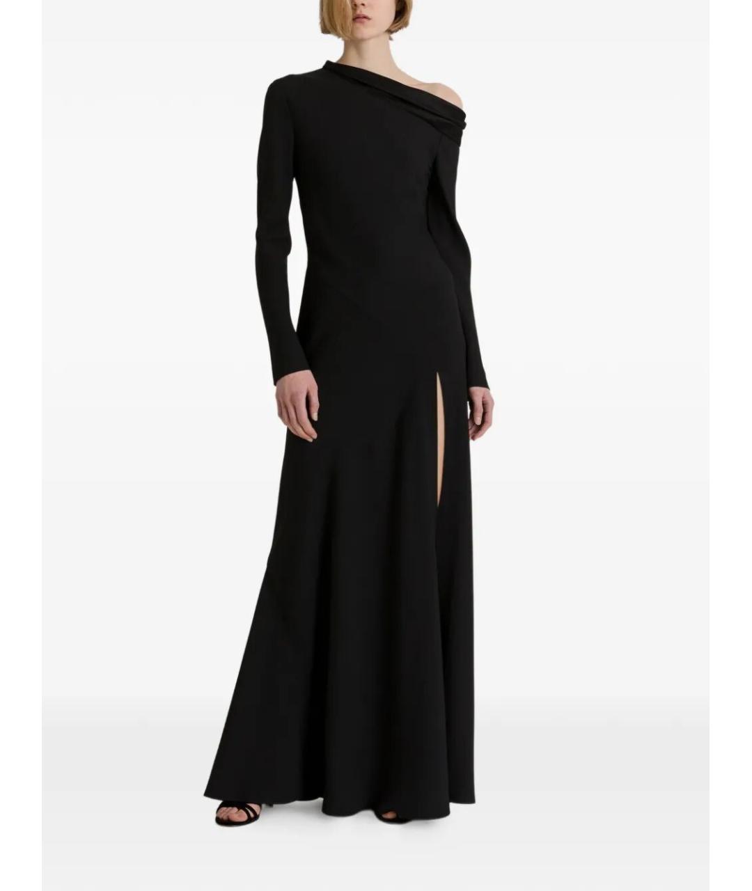 ALBERTA FERRETTI Черное вискозное вечернее платье, фото 2