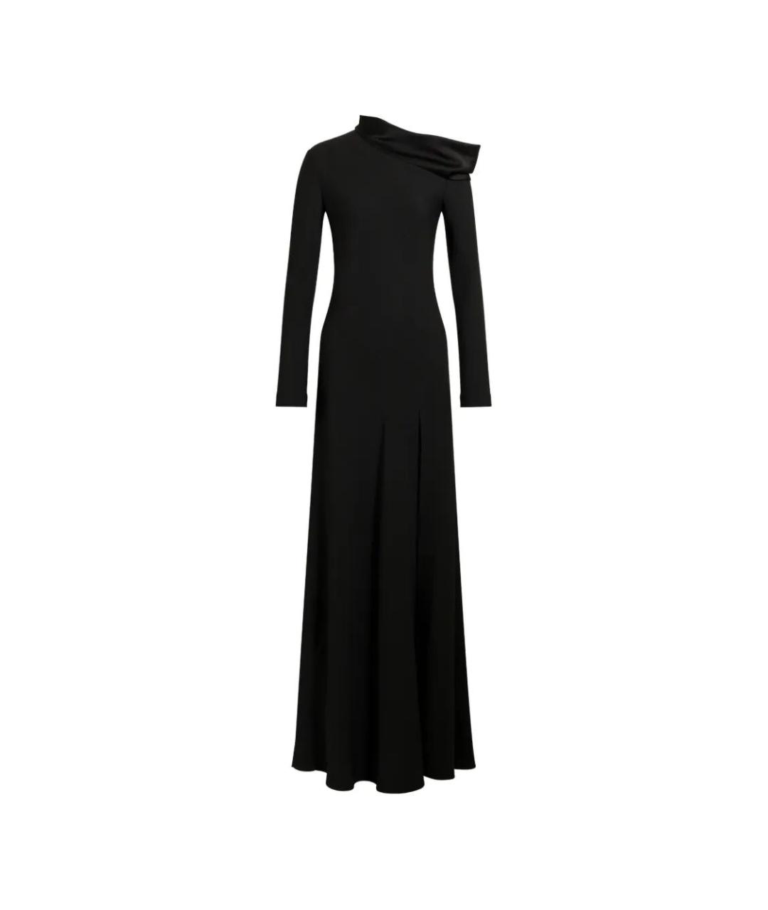 ALBERTA FERRETTI Черное вискозное вечернее платье, фото 1