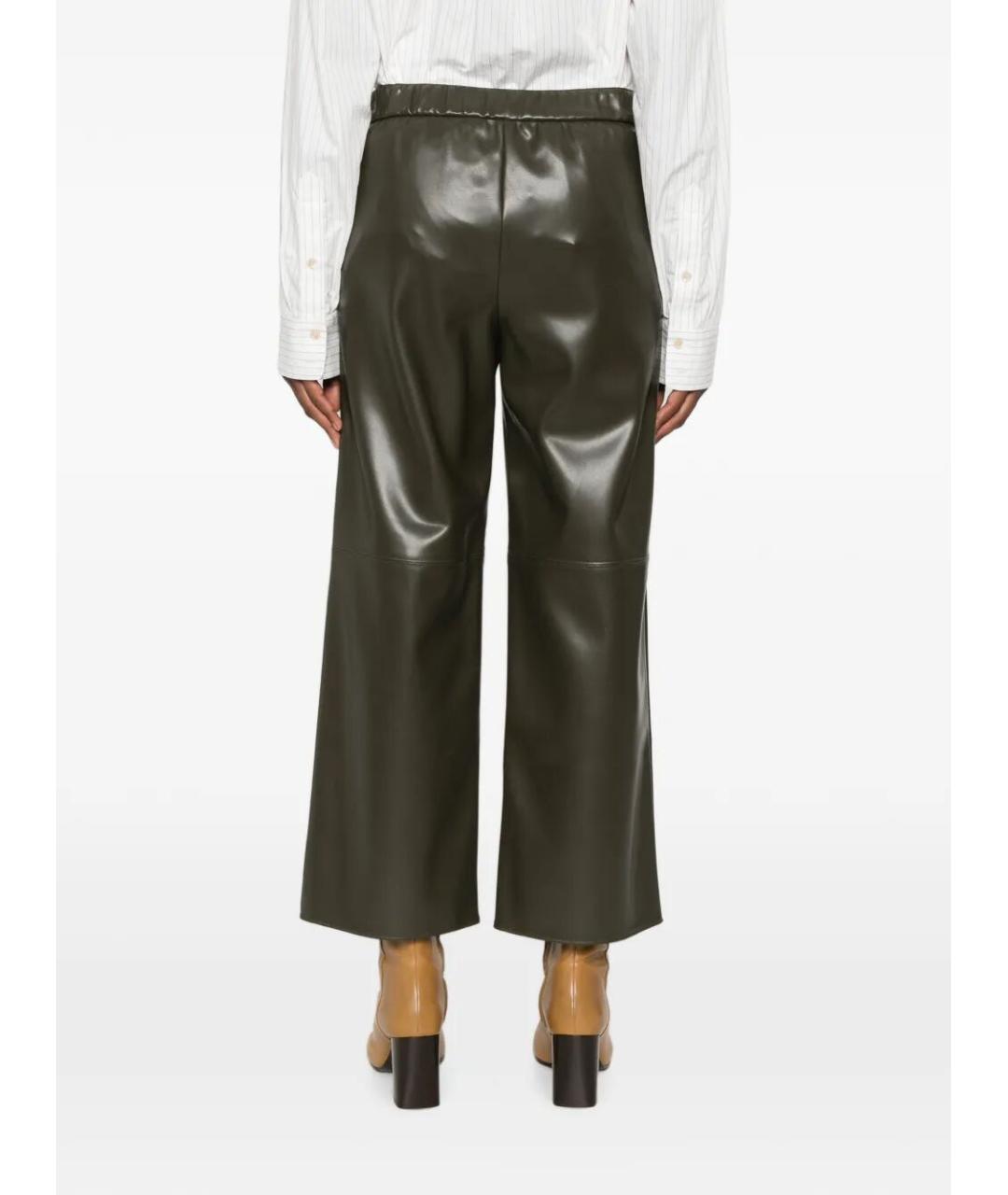 MAX MARA Зеленые полиэстеровые брюки широкие, фото 3