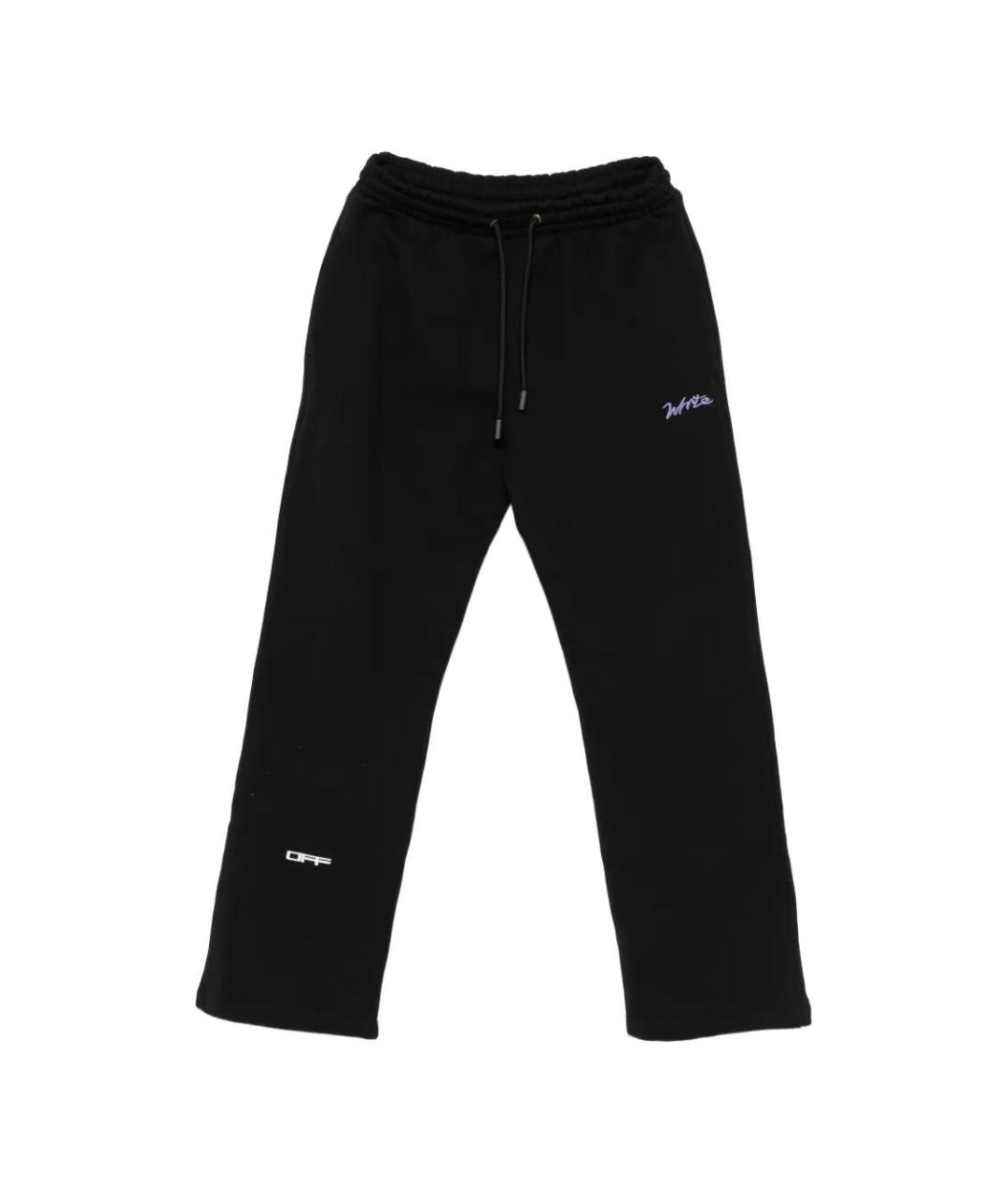 OFF-WHITE Черные хлопковые повседневные брюки, фото 1