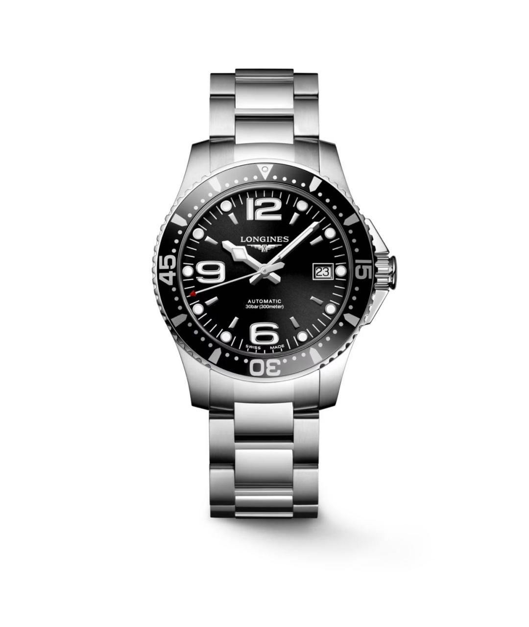 LONGINES Черные стальные часы, фото 1
