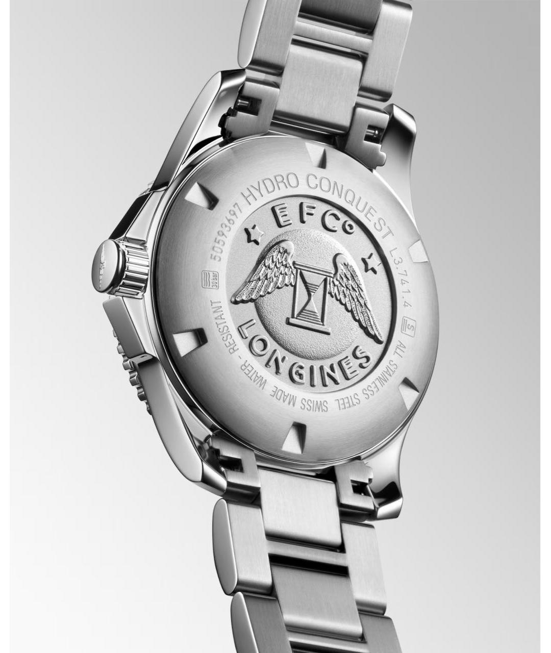 LONGINES Черные стальные часы, фото 2
