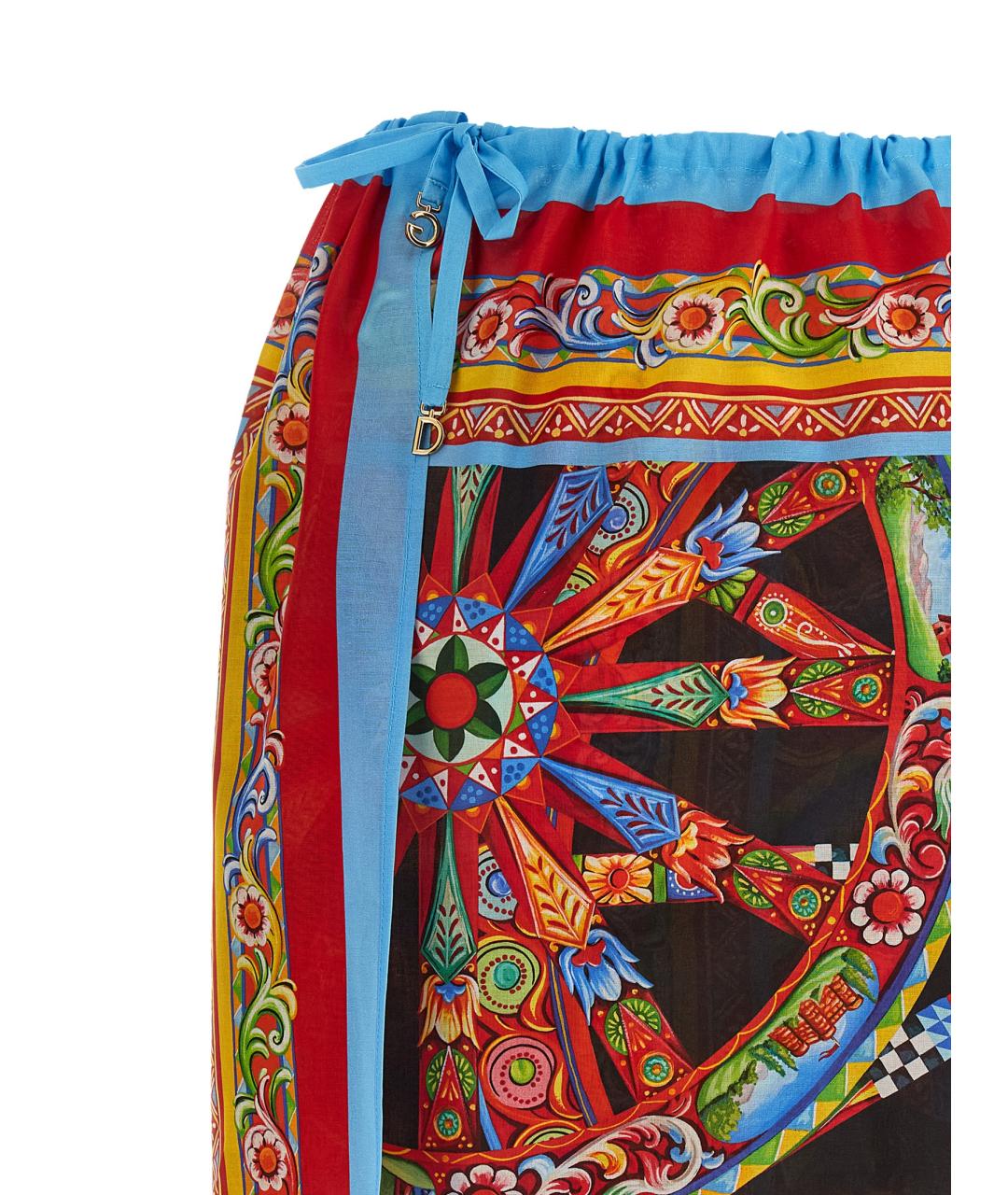 DOLCE&GABBANA Мульти хлопковое парео, фото 4