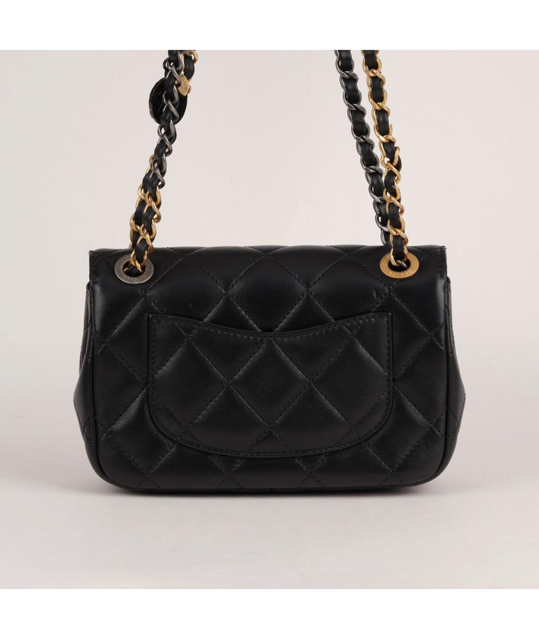CHANEL Черная кожаная сумка через плечо, фото 4