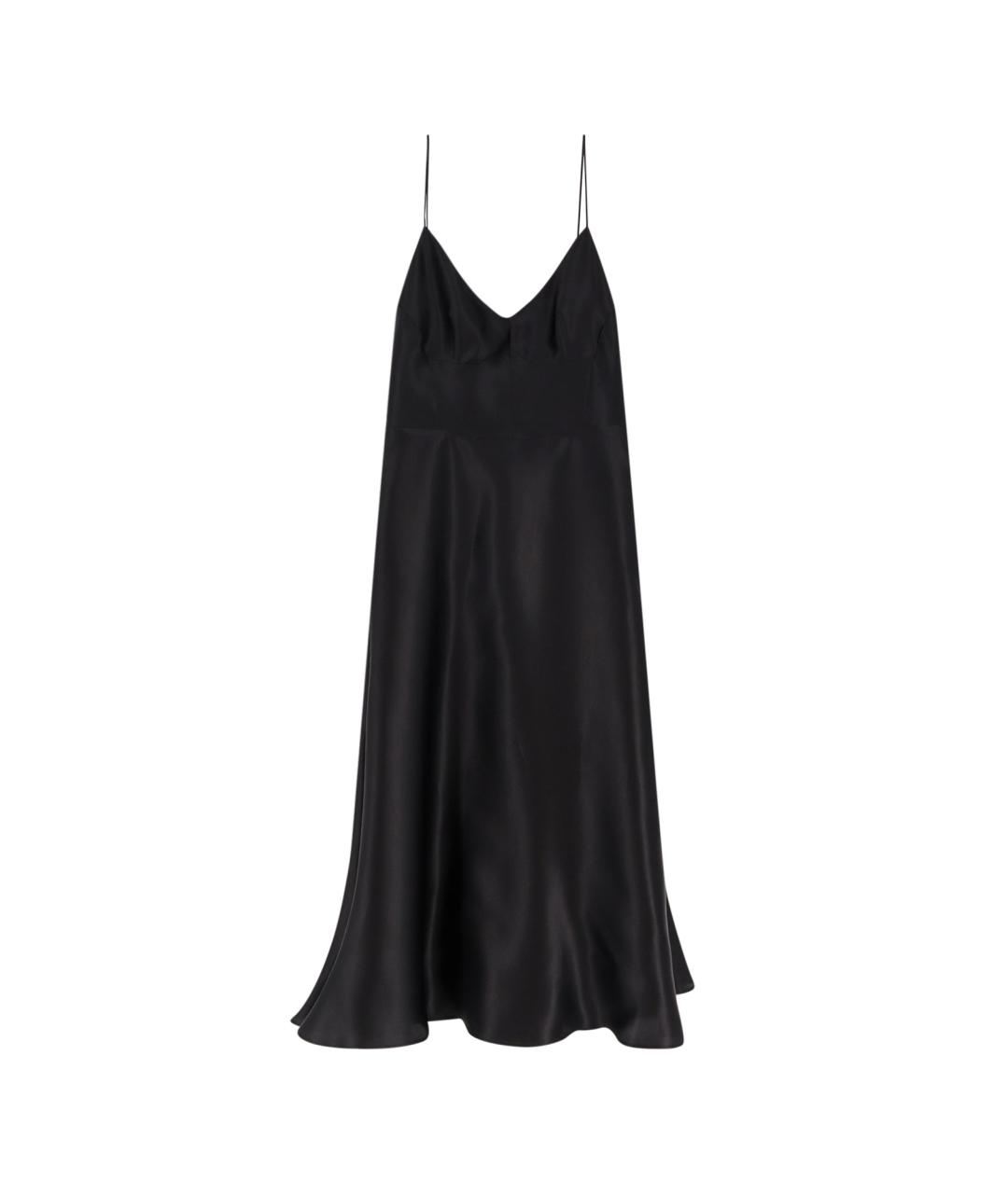ALBERTA FERRETTI Черное шелковое вечернее платье, фото 1