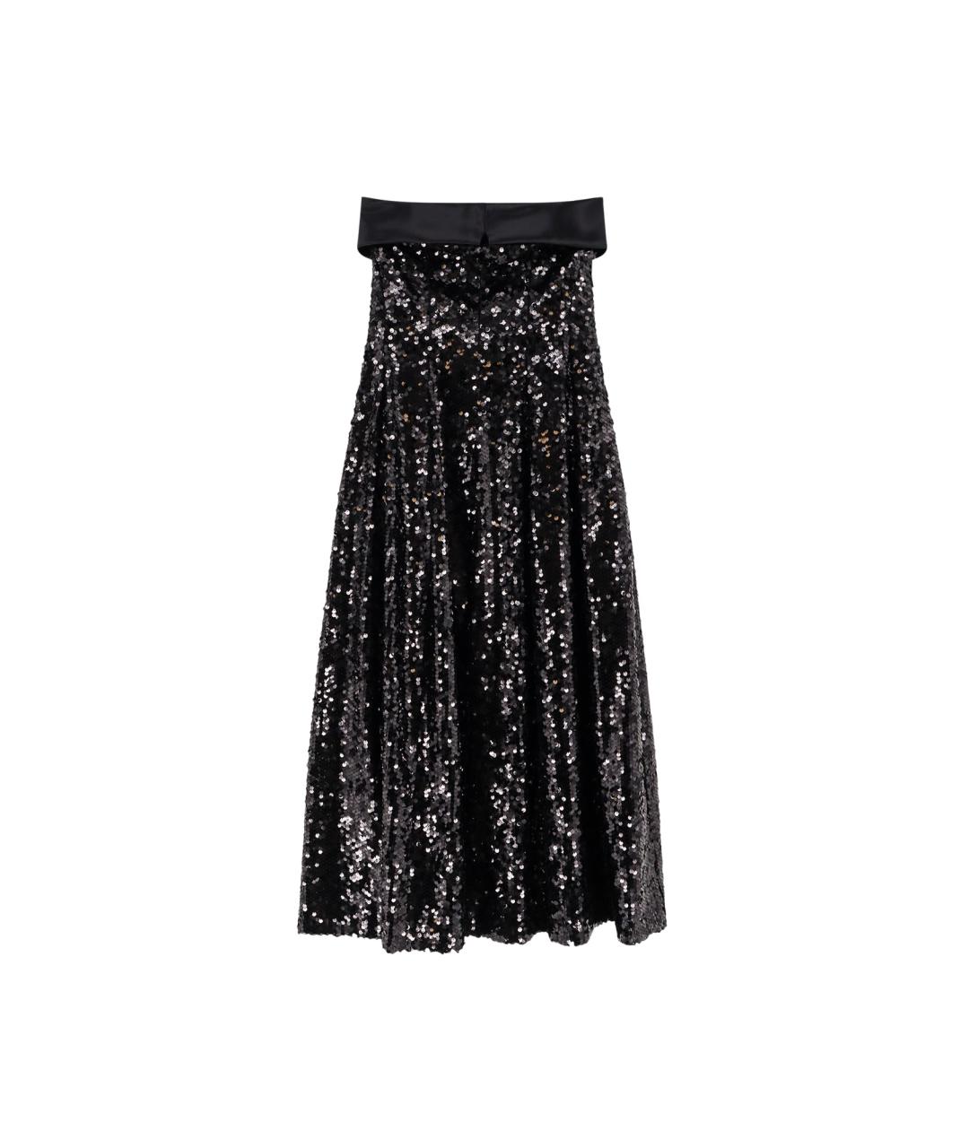 ALBERTA FERRETTI Черное полиэстеровое вечернее платье, фото 1