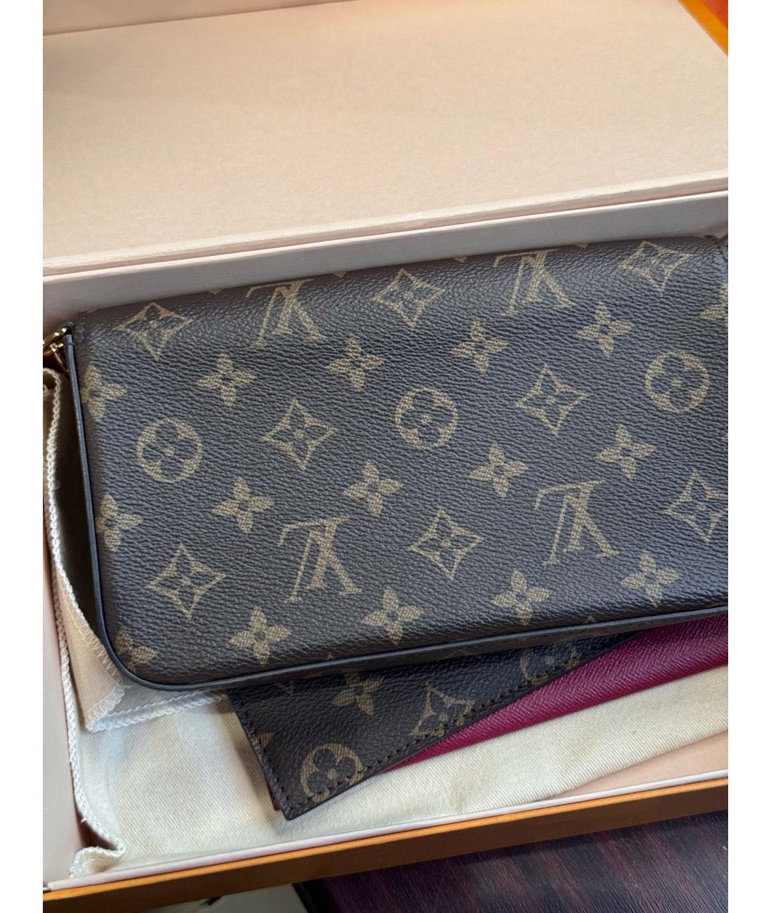 LOUIS VUITTON Коричневая канва сумка через плечо, фото 8