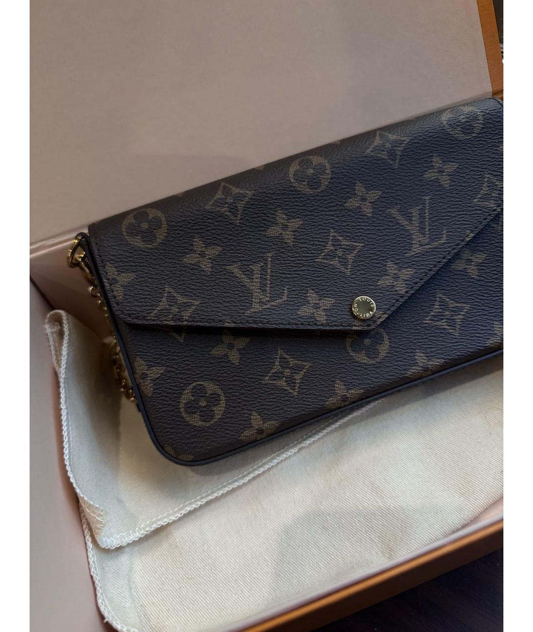 LOUIS VUITTON Коричневая канва сумка через плечо, фото 2