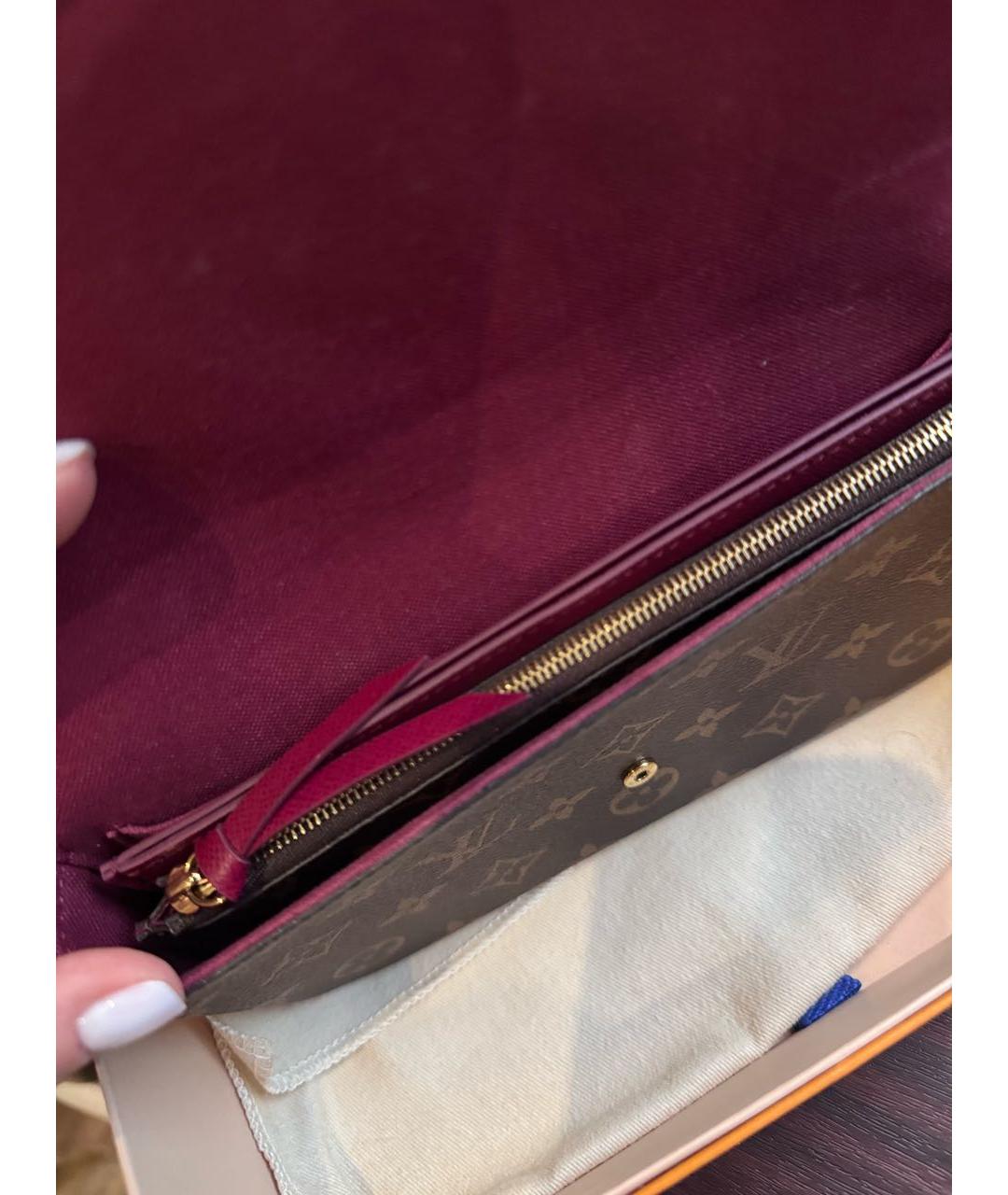 LOUIS VUITTON Коричневая канва сумка через плечо, фото 6