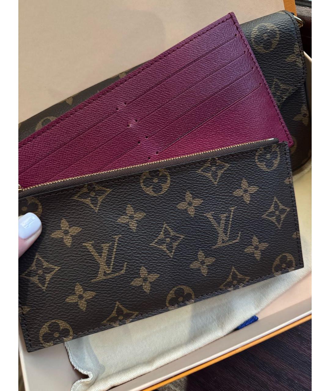 LOUIS VUITTON Коричневая канва сумка через плечо, фото 9