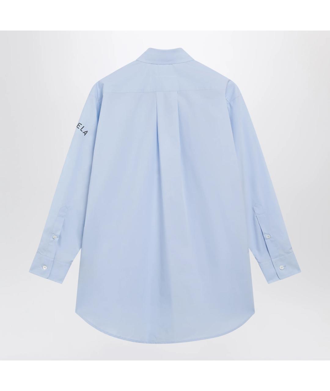 MM6 MAISON MARGIELA Голубая хлопковая рубашка, фото 2