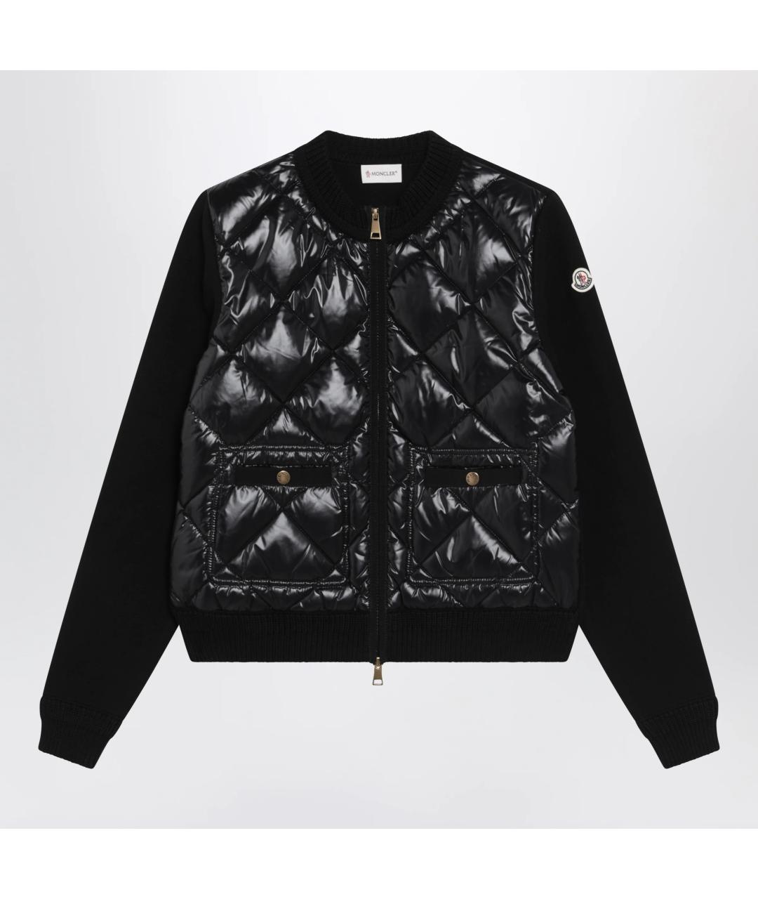 MONCLER Черный хлопковый кардиган, фото 3