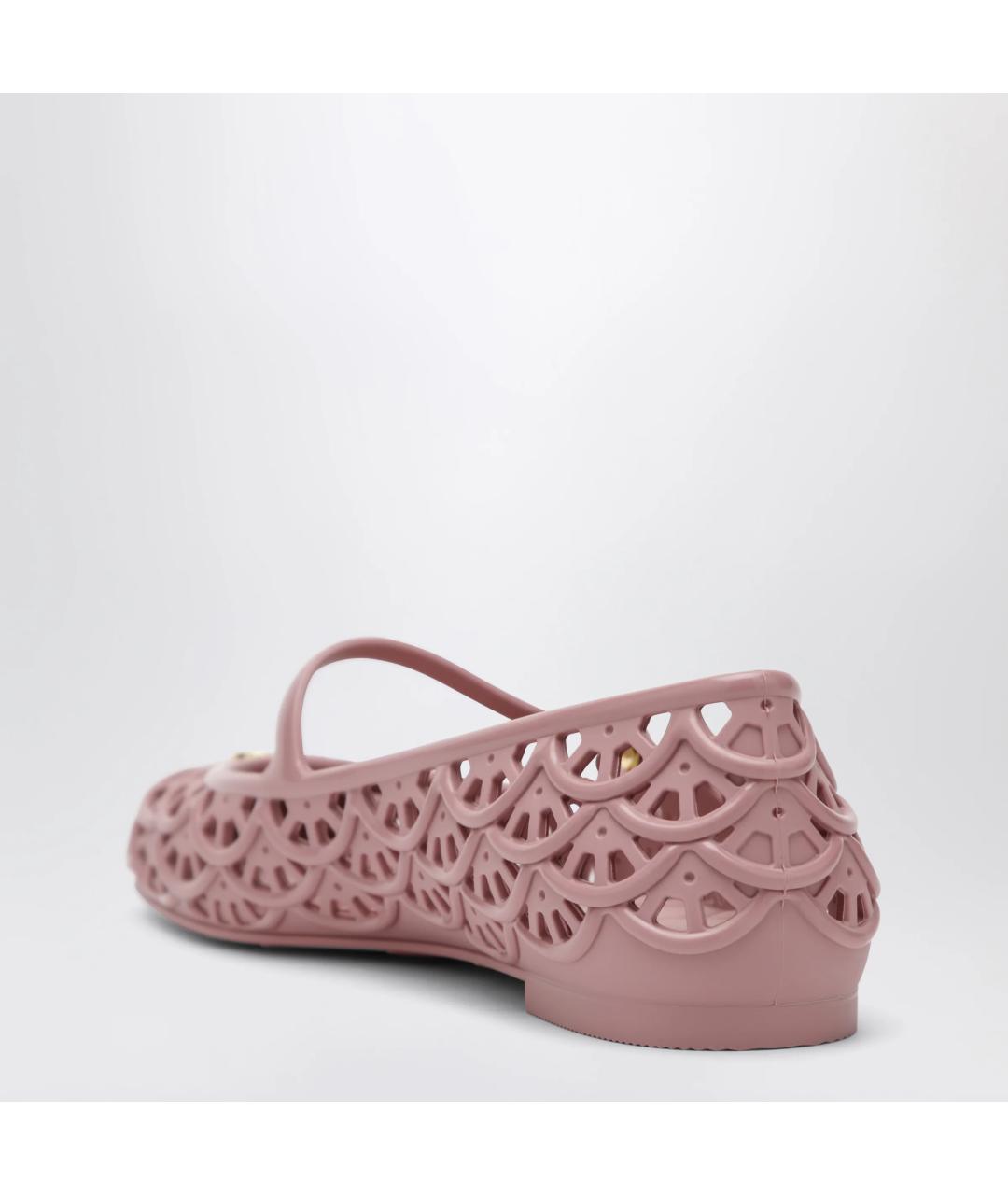 VALENTINO Розовые резиновые балетки, фото 2