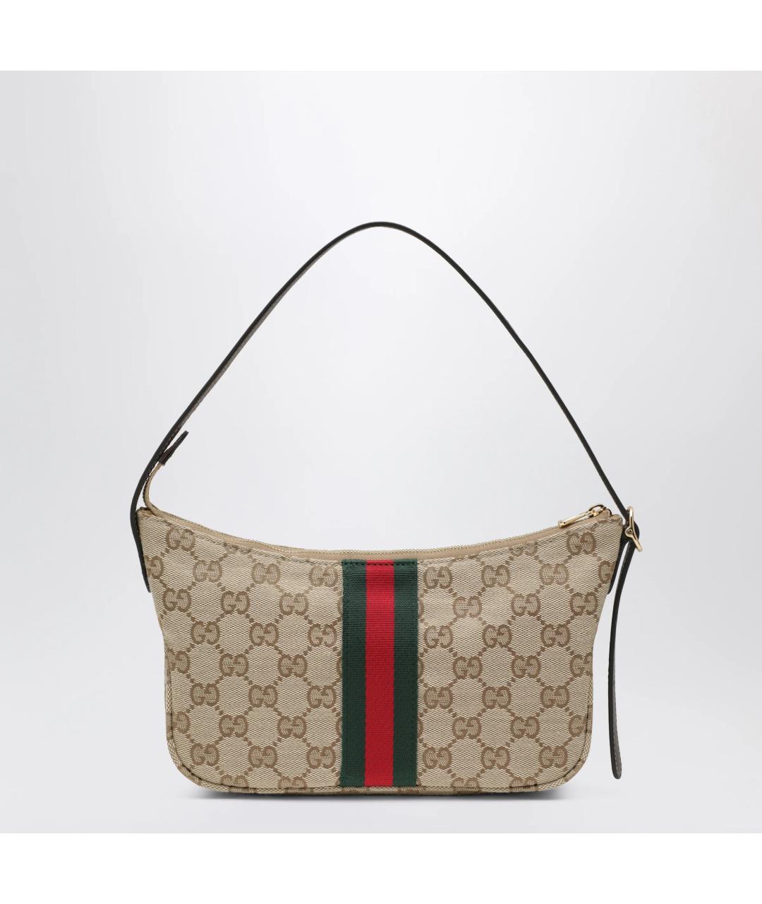 GUCCI Бежевая канва сумка на плечо, фото 2