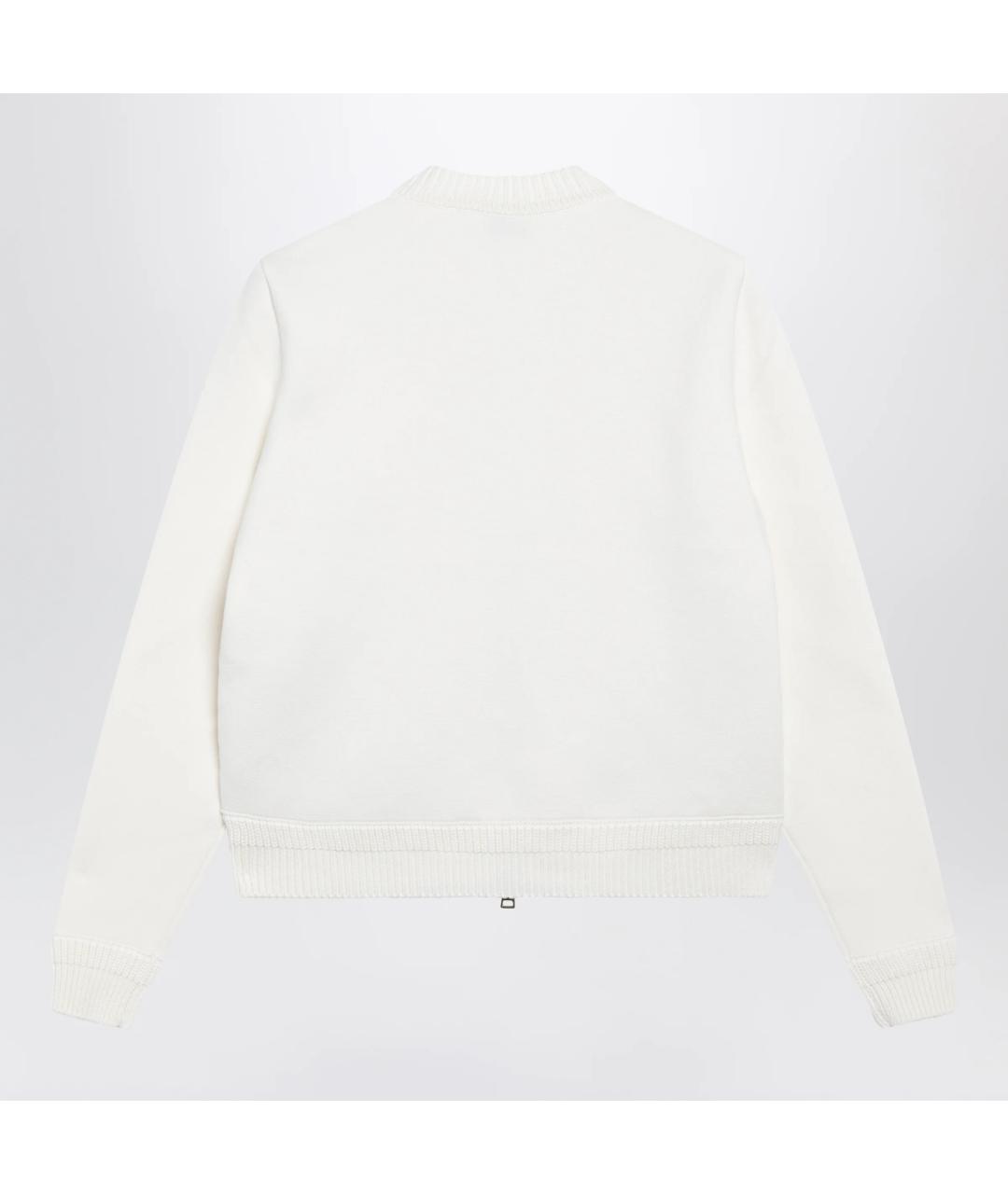 MONCLER Белый хлопковый кардиган, фото 2