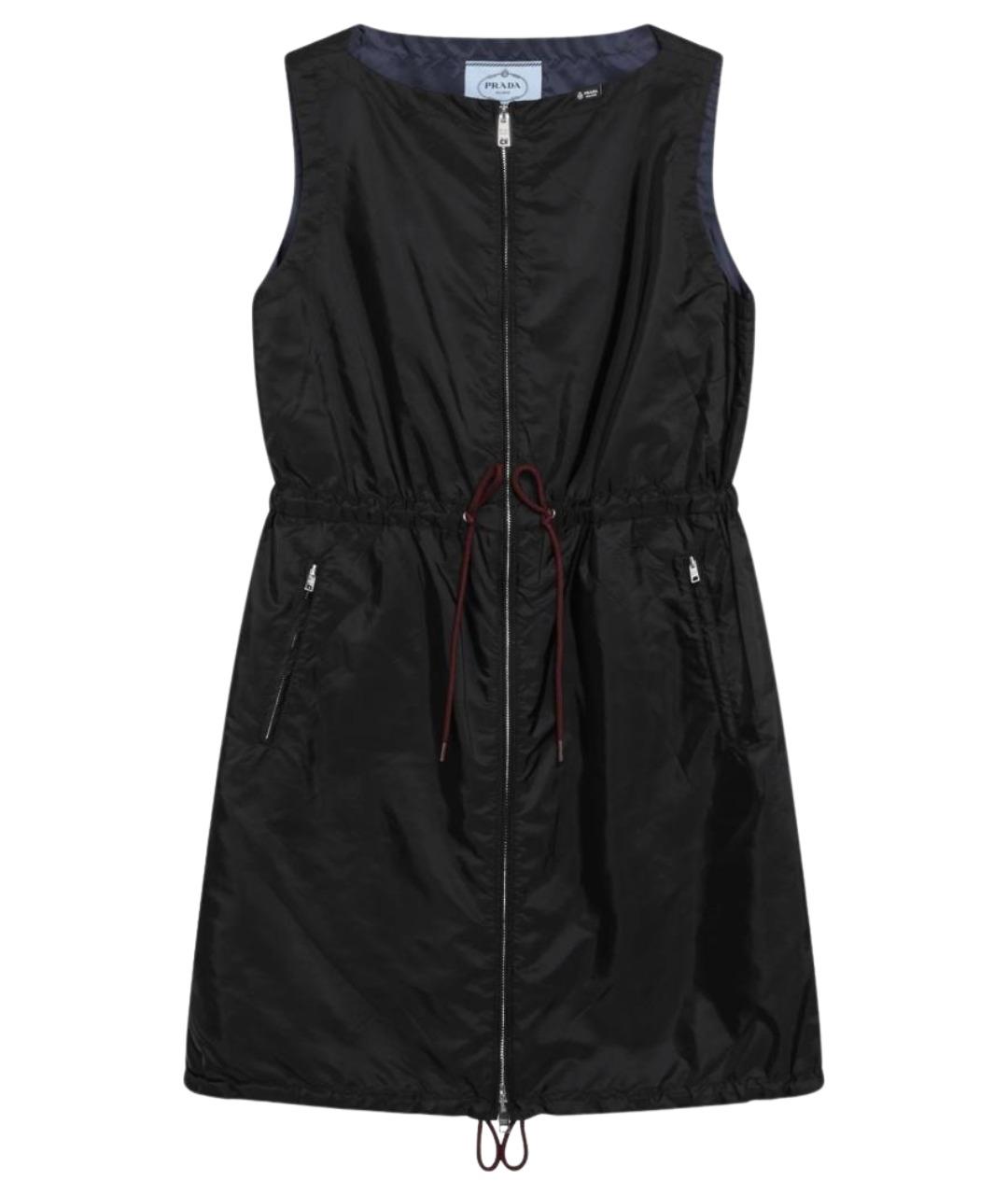 PRADA Черное нейлоновое повседневное платье, фото 1