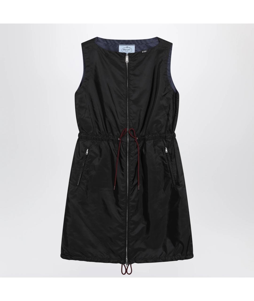 PRADA Черное нейлоновое повседневное платье, фото 3
