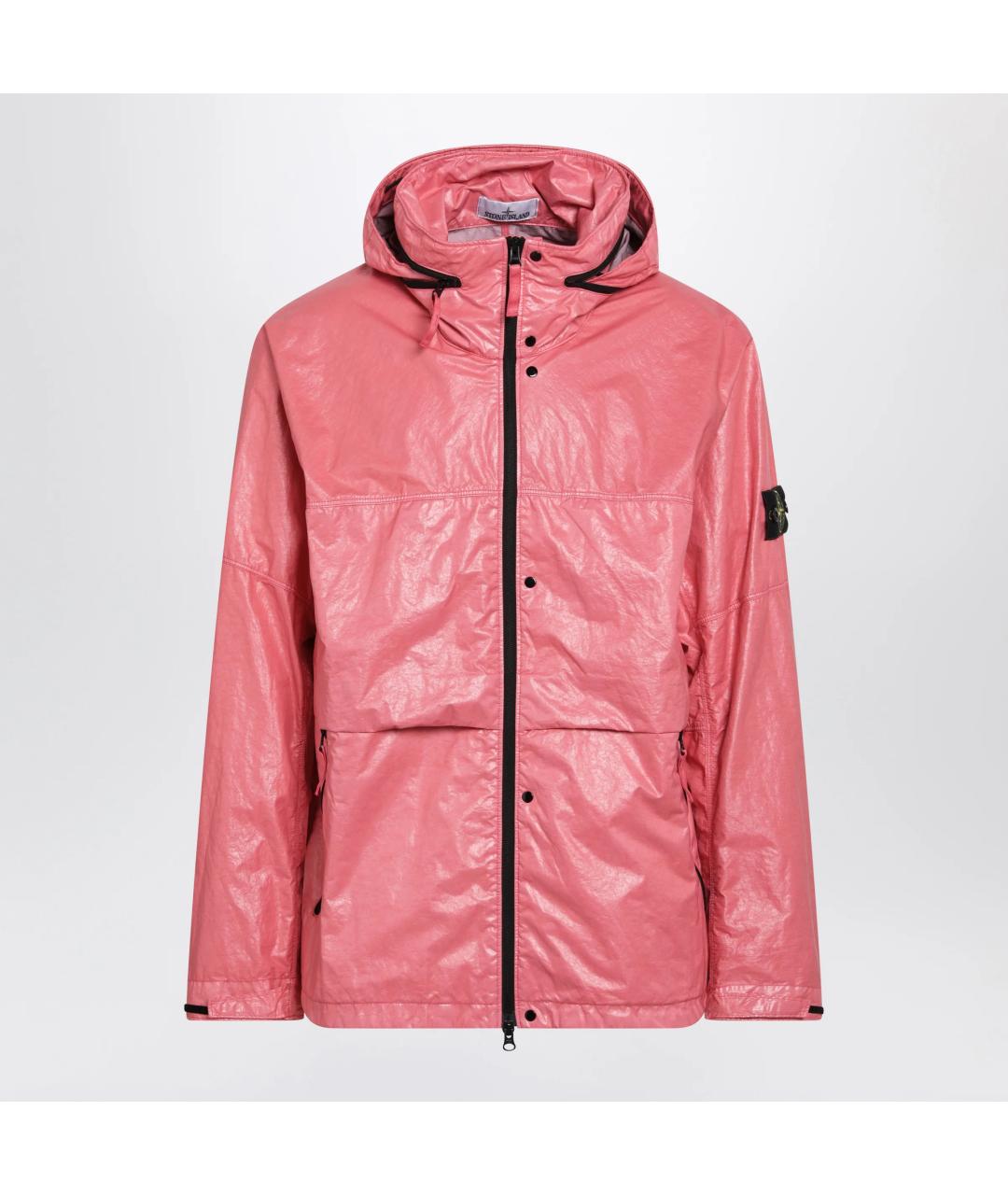 STONE ISLAND Розовая полиамидовая куртка, фото 3