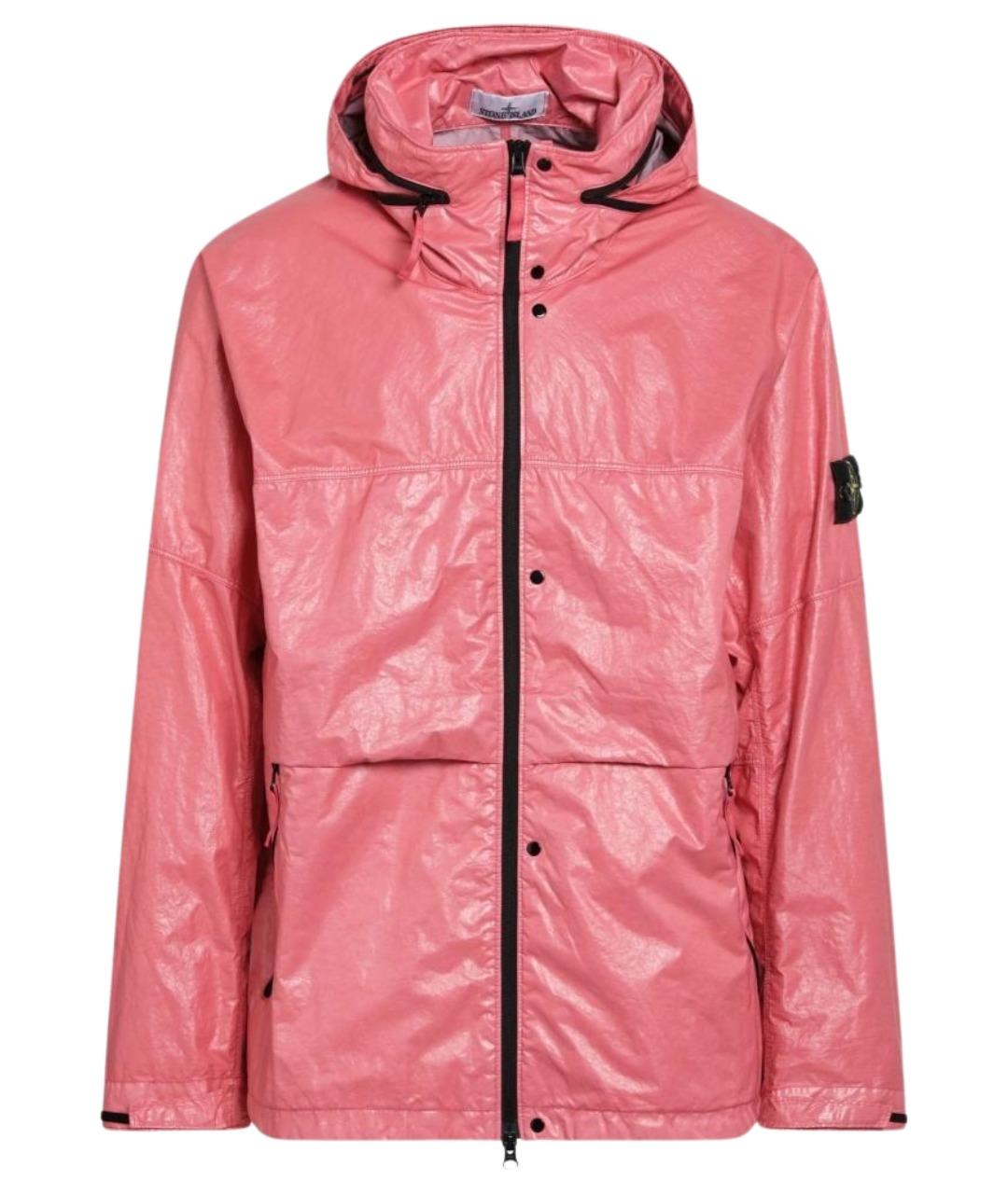 STONE ISLAND Розовая полиамидовая куртка, фото 1