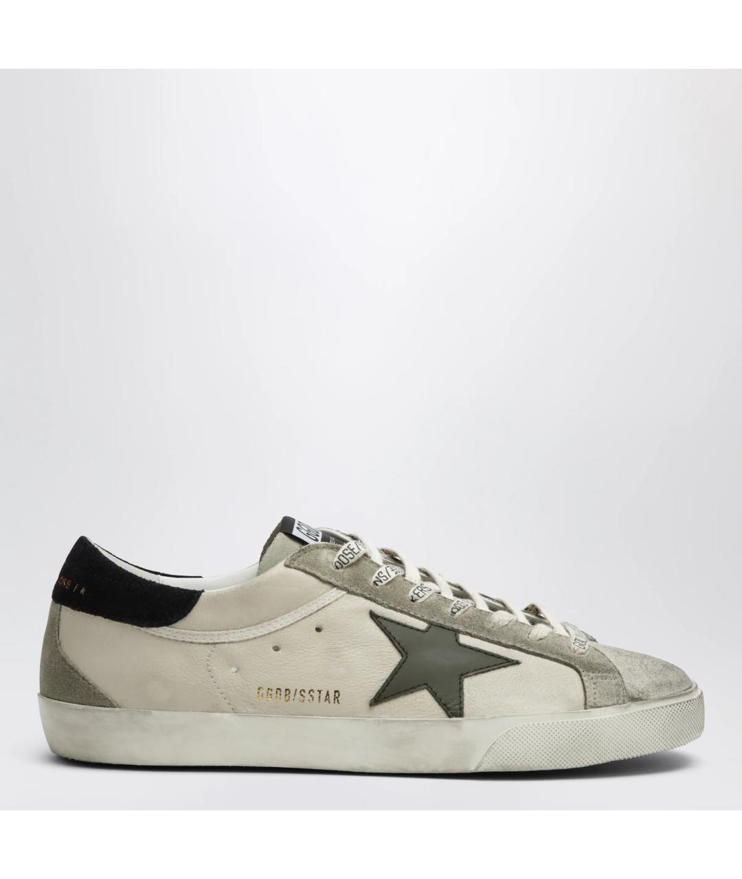 GOLDEN GOOSE Белые кожаные низкие кроссовки / кеды, фото 3