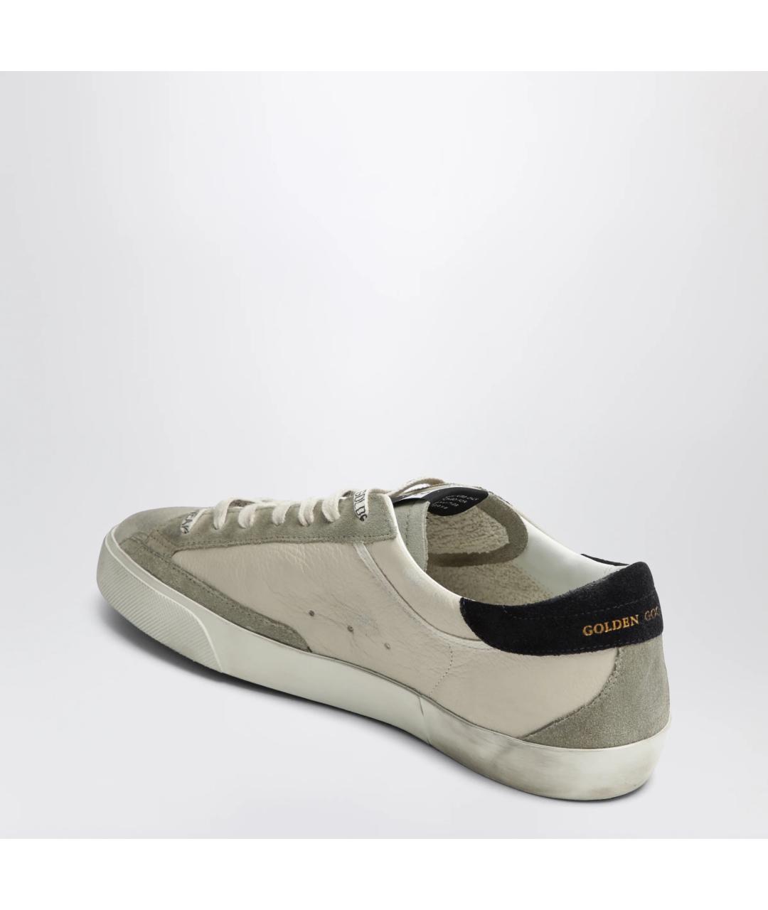 GOLDEN GOOSE Белые кожаные низкие кроссовки / кеды, фото 2
