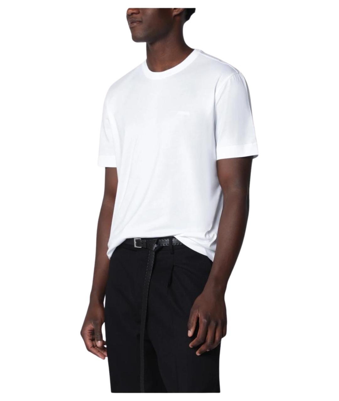 ZEGNA Белая хлопковая футболка, фото 1