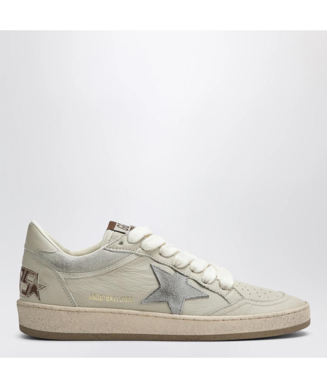 GOLDEN GOOSE Бежевые кожаные кеды, фото 3