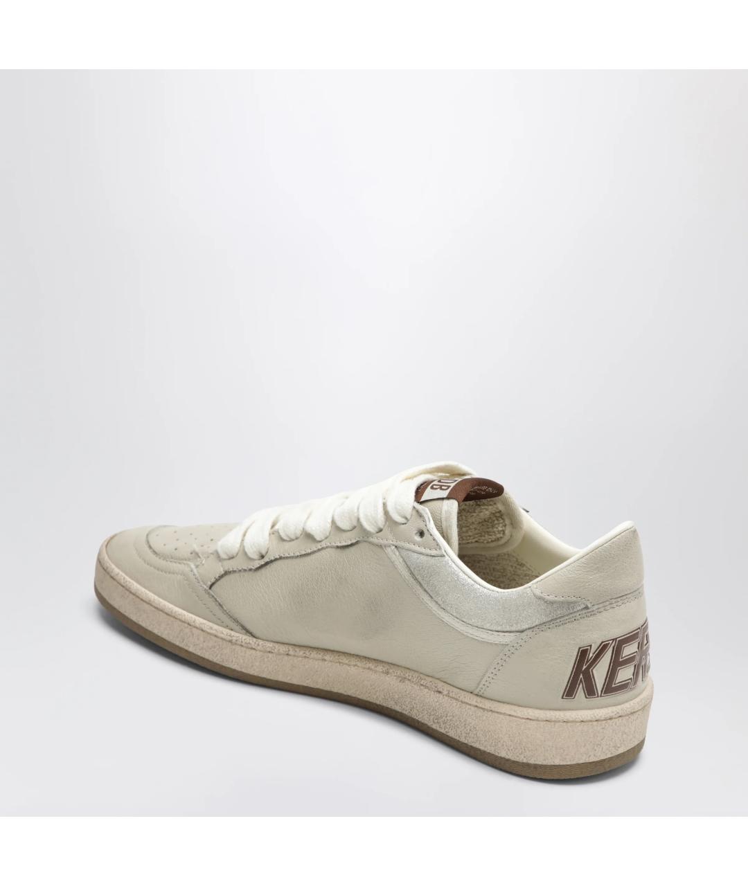GOLDEN GOOSE Бежевые кожаные кеды, фото 2