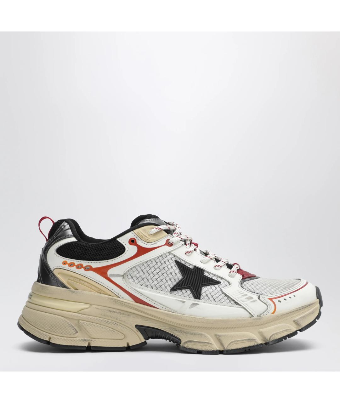GOLDEN GOOSE Белые синтетические низкие кроссовки / кеды, фото 3