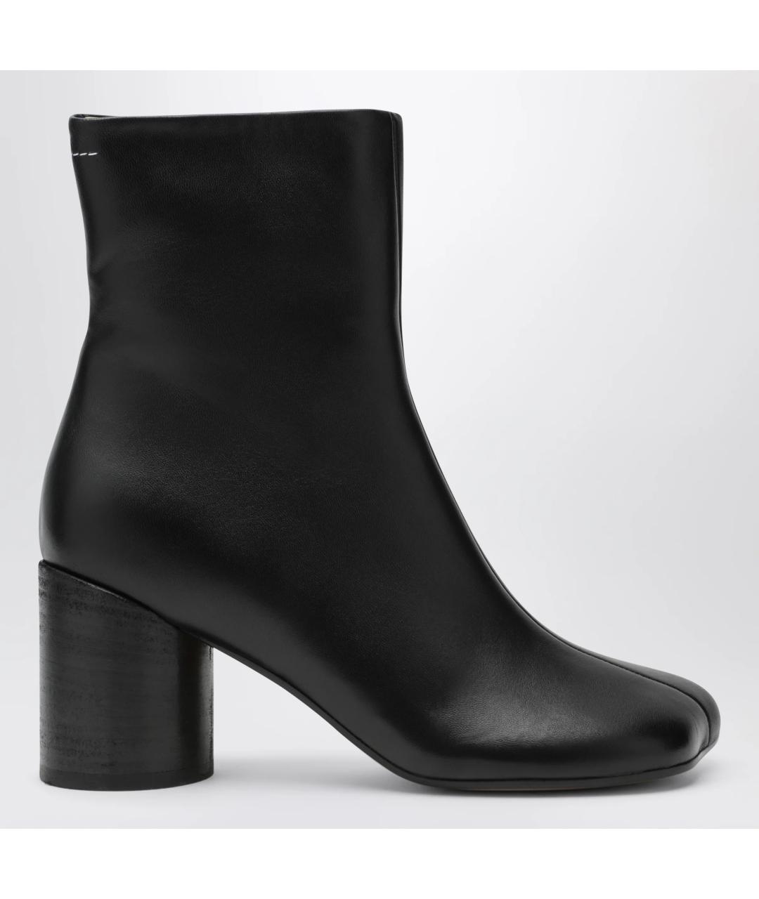 MM6 MAISON MARGIELA Черные кожаные ботильоны, фото 3