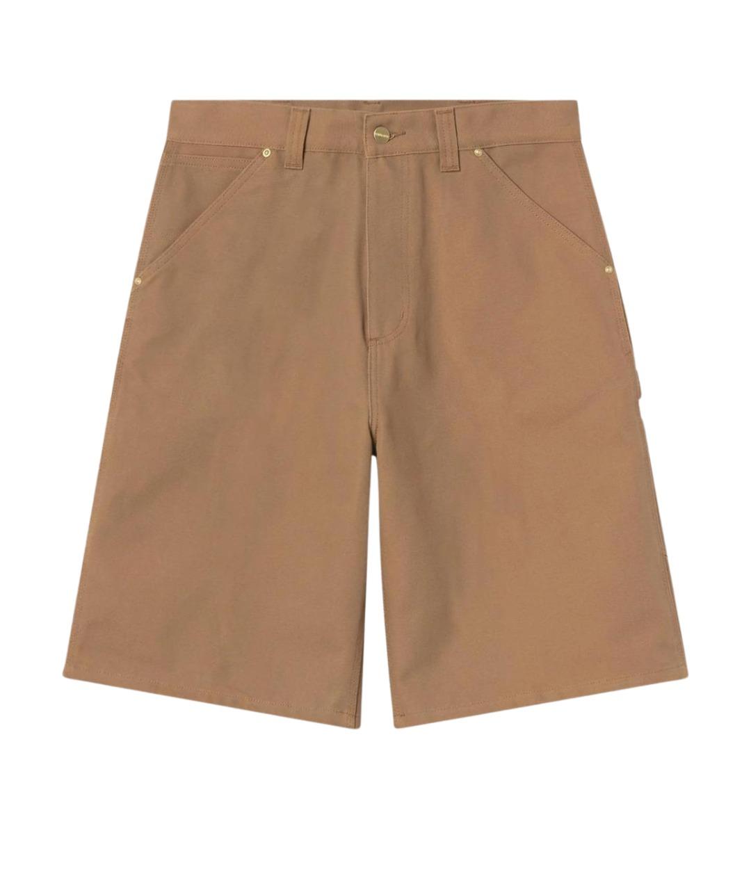 CARHARTT WIP Коричневые хлопковые шорты, фото 1