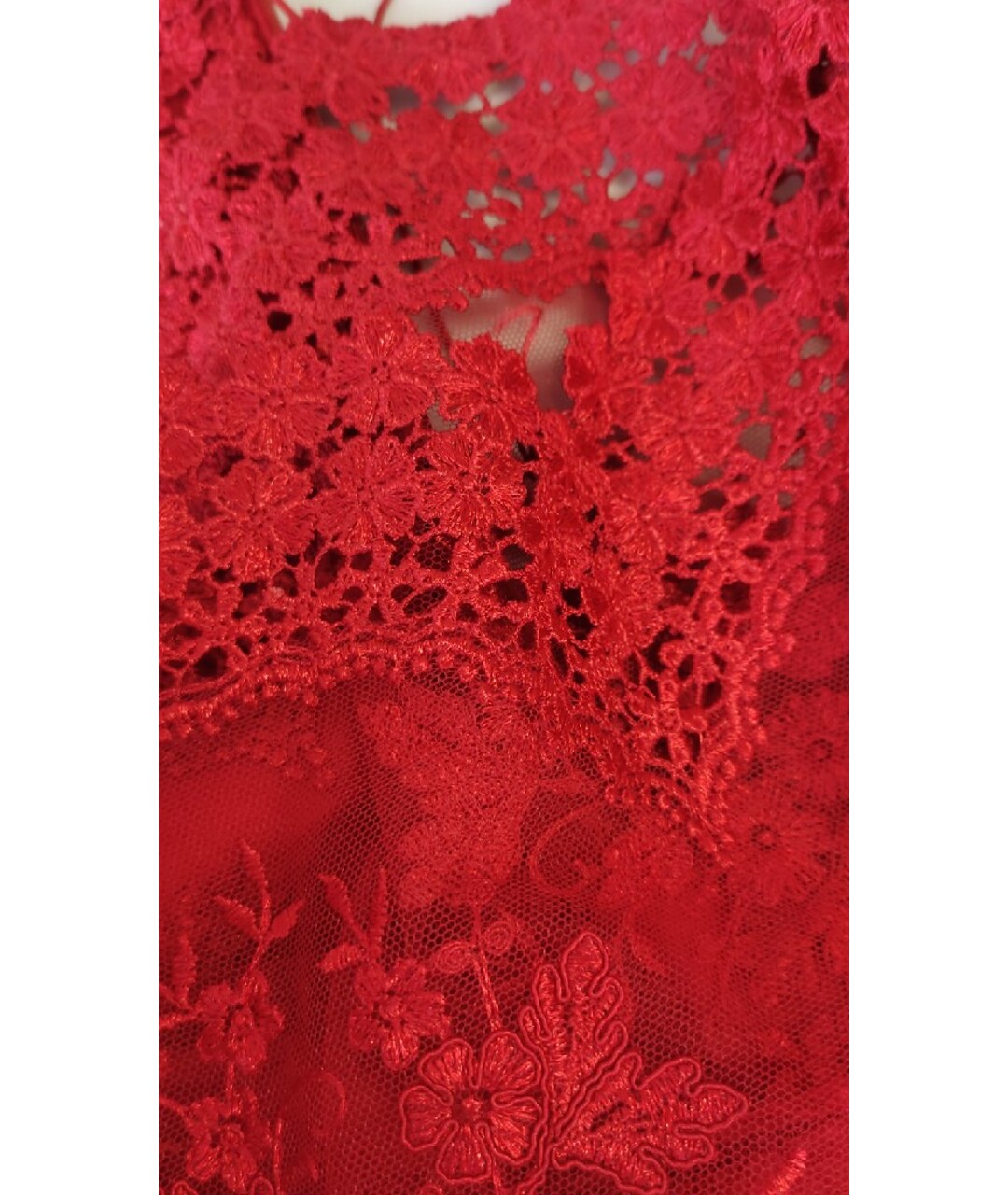 ESTER ABNER Красное шелковое платье, фото 8