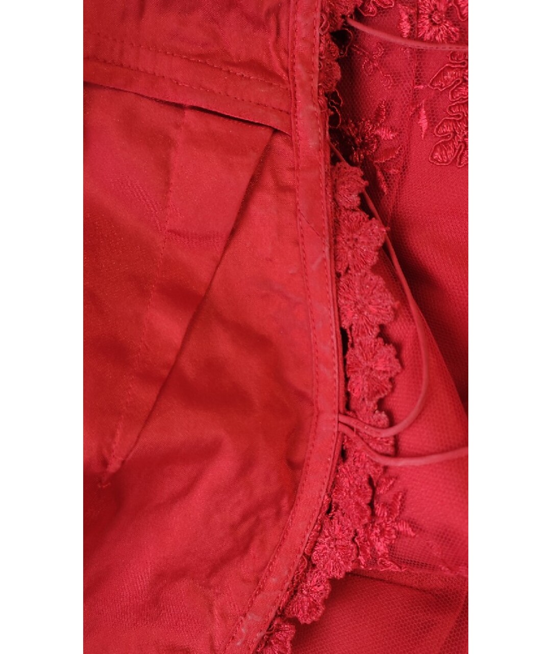 ESTER ABNER Красное шелковое платье, фото 6