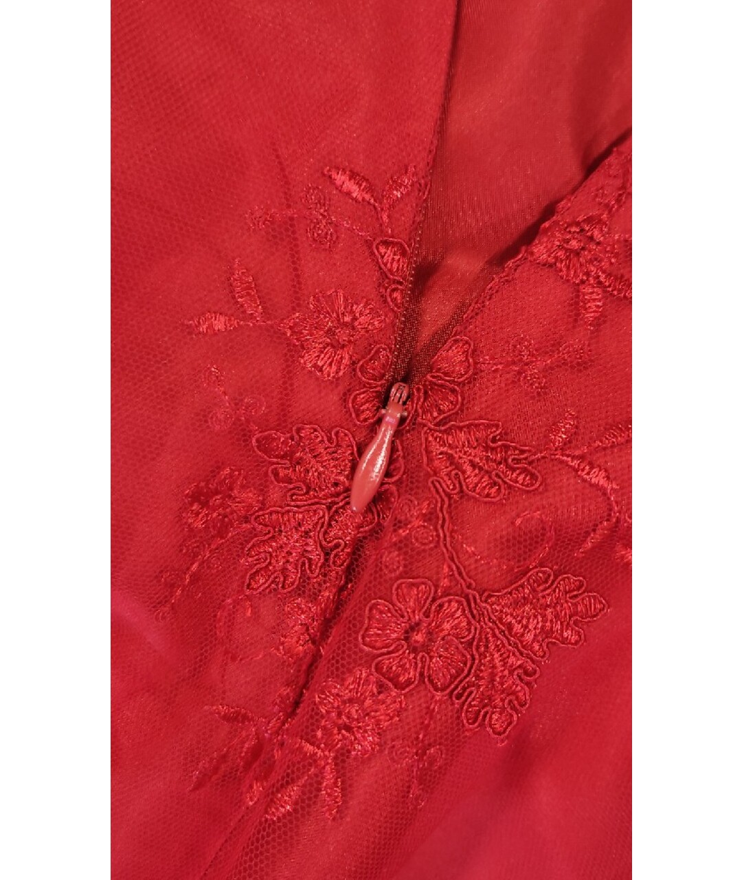 ESTER ABNER Красное шелковое платье, фото 9