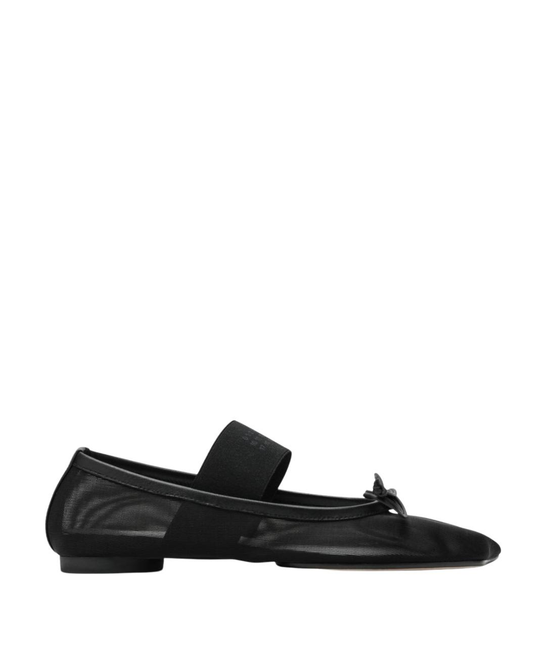 MM6 MAISON MARGIELA Черные синтетические балетки, фото 1